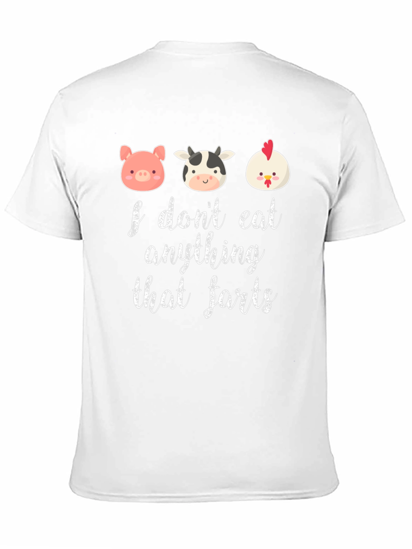 Funny Vegan T-Shirt: I Dont Eat Anything That Farts