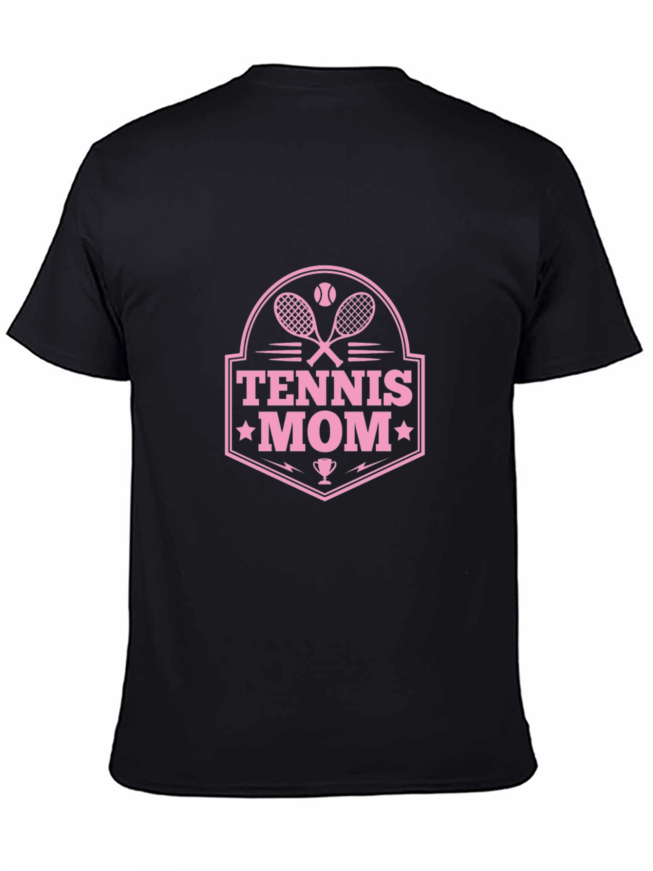 Tennis Mom Graphic Tee - Black Cotton T-Shirt