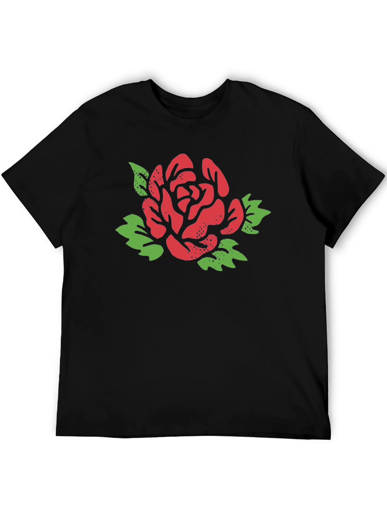 Bold Rose Graphic Tee - Stylish & Unique