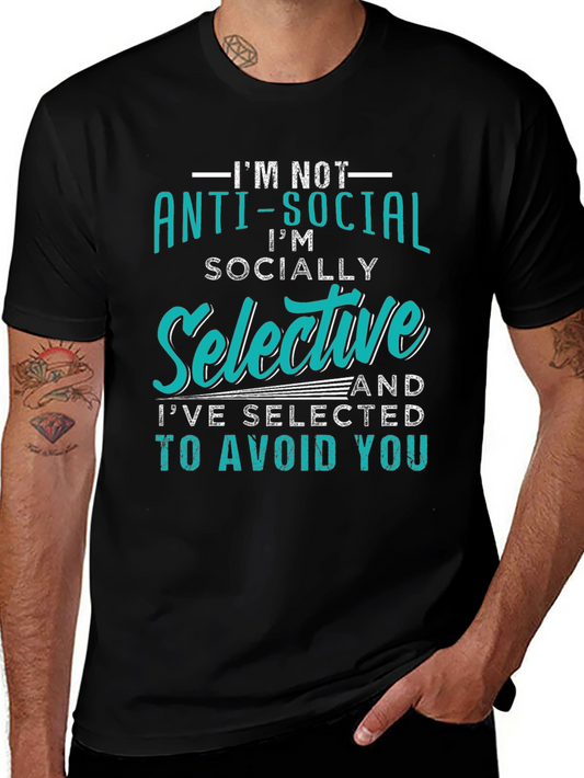 Anti-Social Graphic Tee - Socially Selective T-Shirt