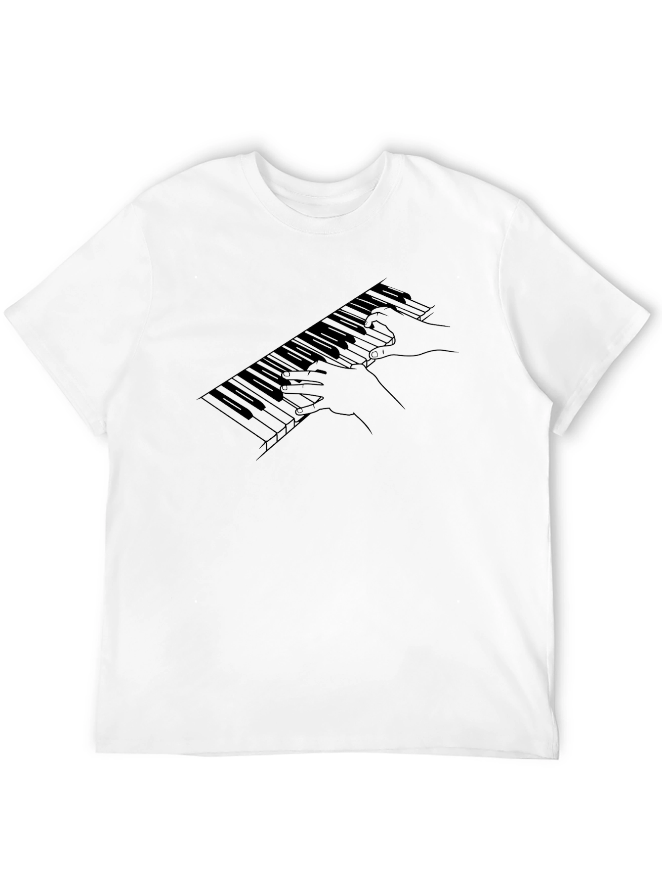 Piano Keys Graphic T-Shirt - Black