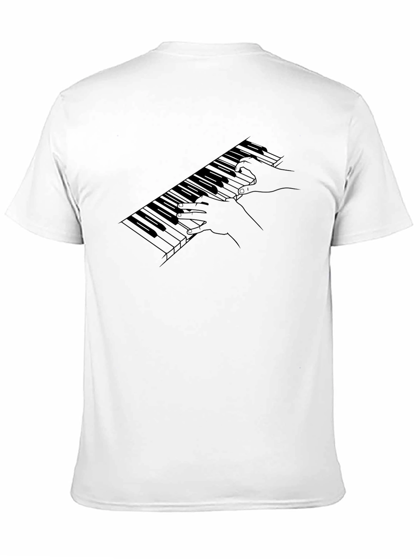 Piano Keys Graphic T-Shirt - Black