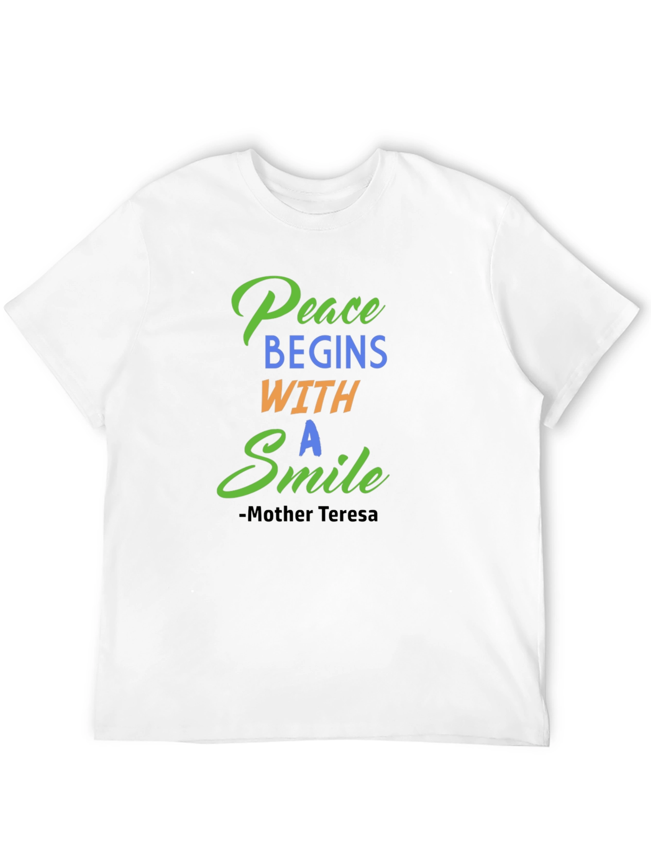 Peace Begins With A Smile Graphic Tee