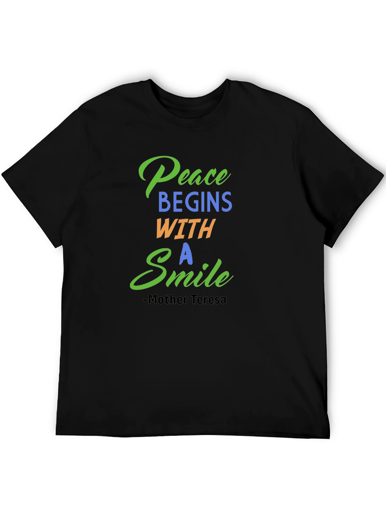 Peace Begins With A Smile Graphic Tee