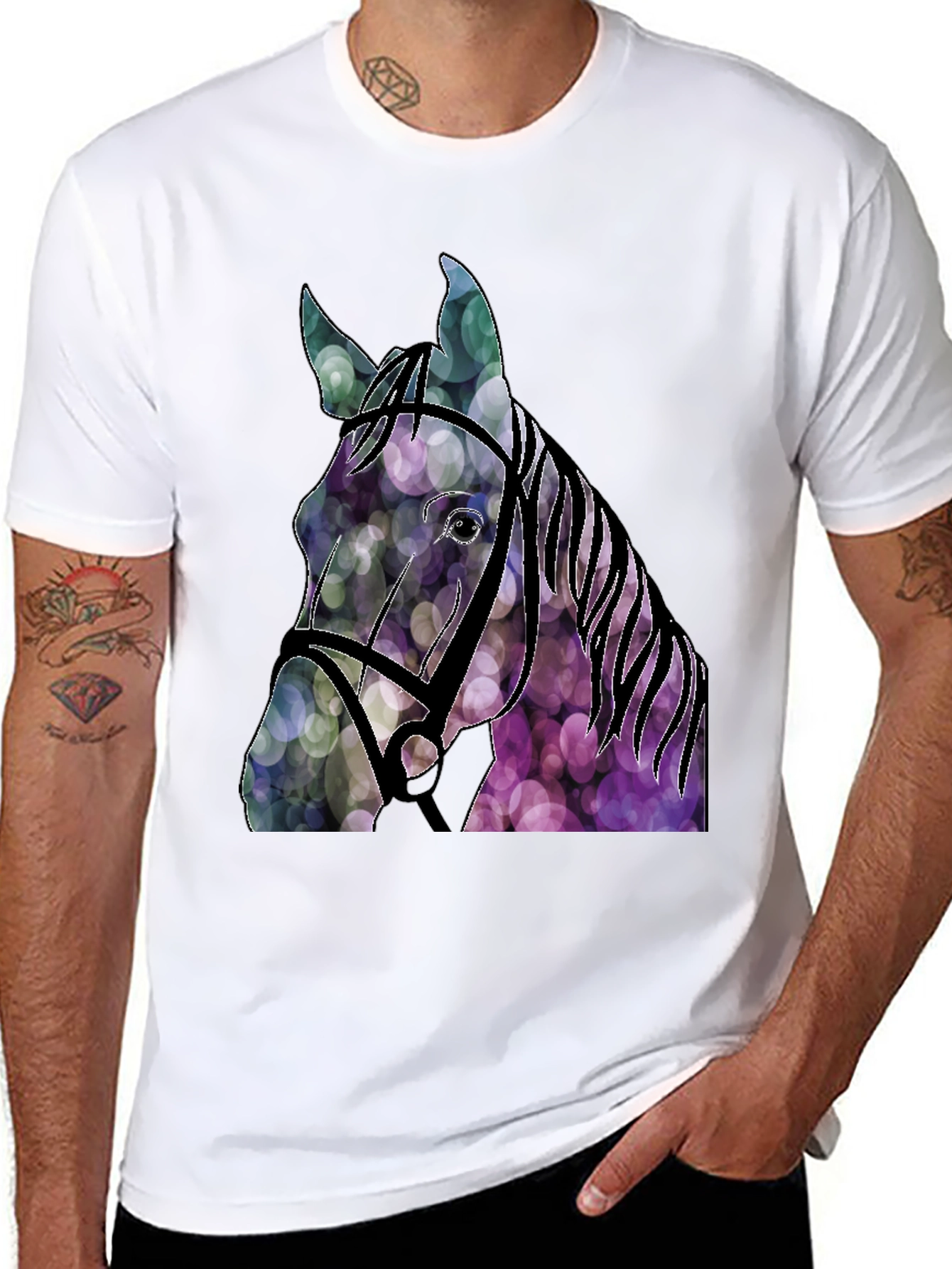 Abstract Horse Head Graphic Tee