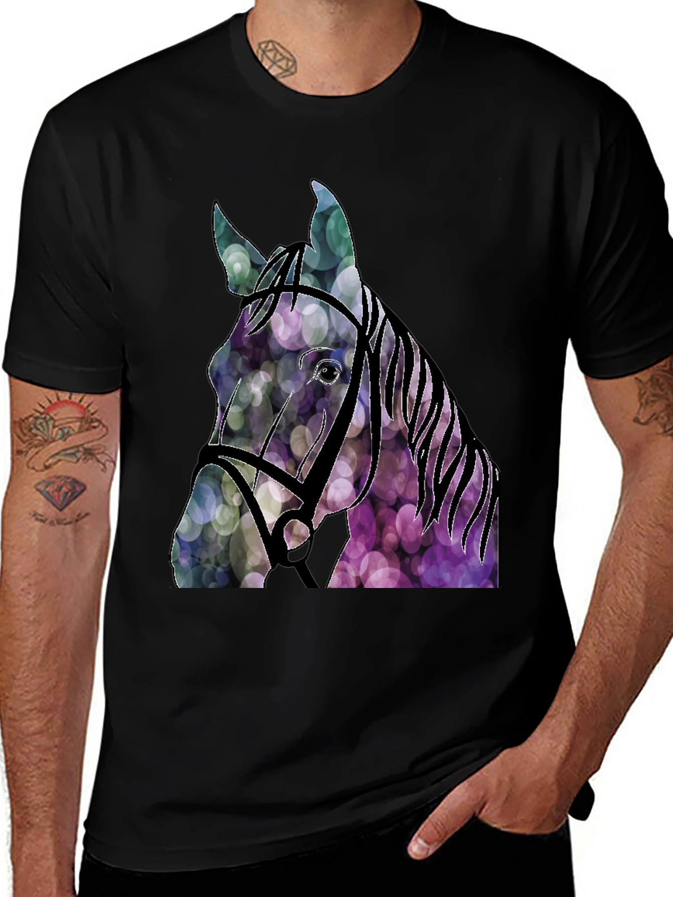 Abstract Horse Head Graphic Tee