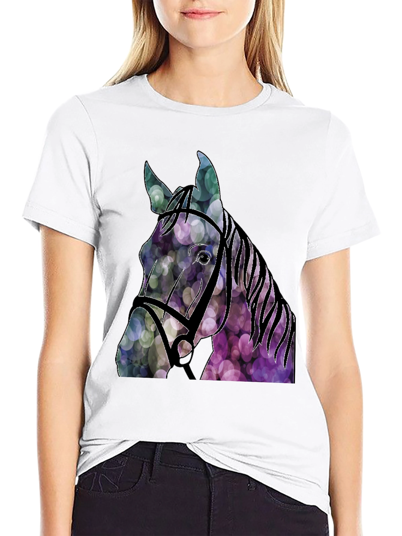 Abstract Horse Head Graphic Tee