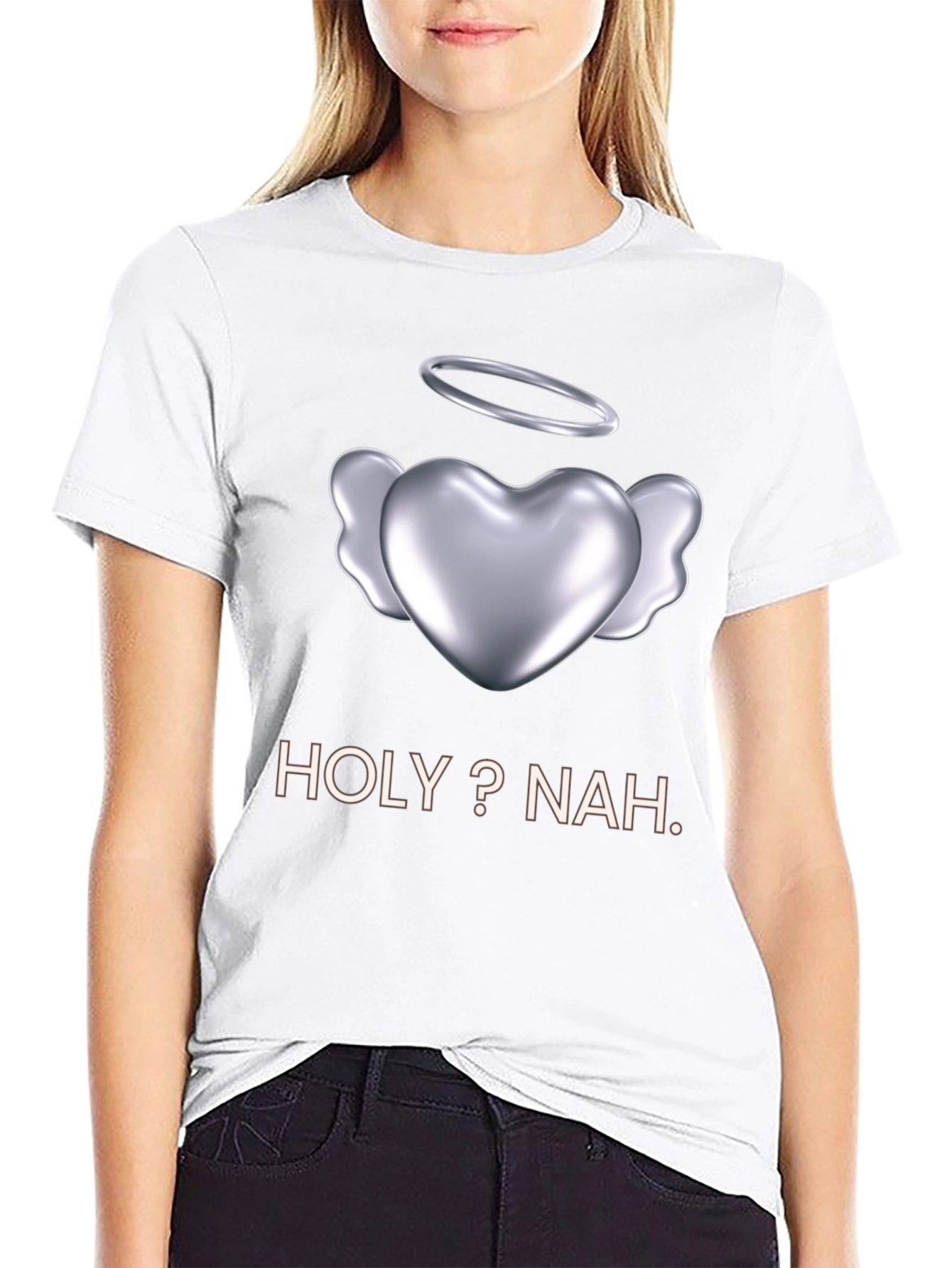 Holy? Nah Graphic Tee - Edgy Humor T-Shirt