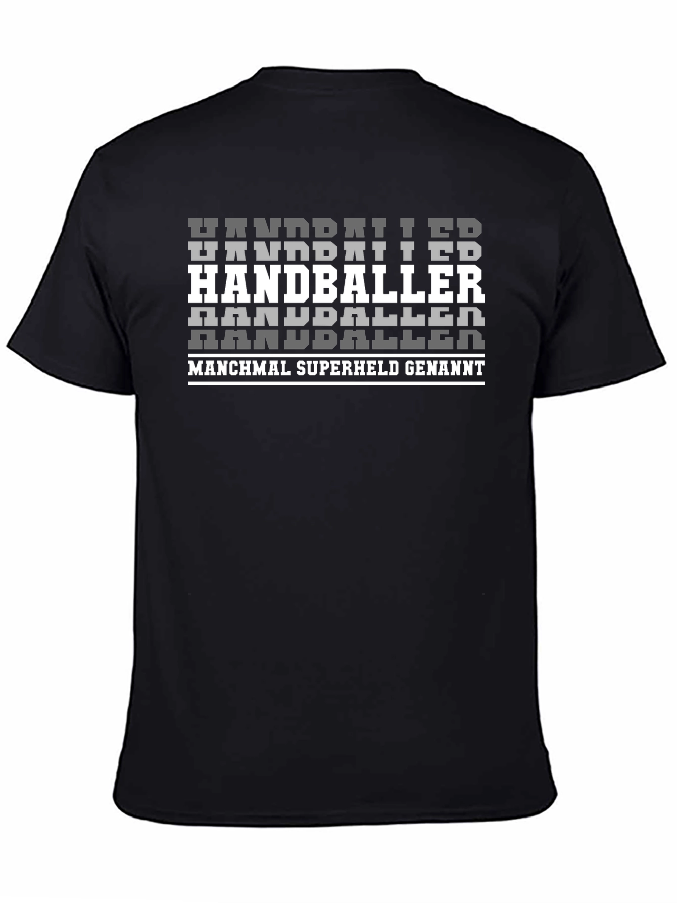 Handballer Superhero T-Shirt - Black Graphic Tee