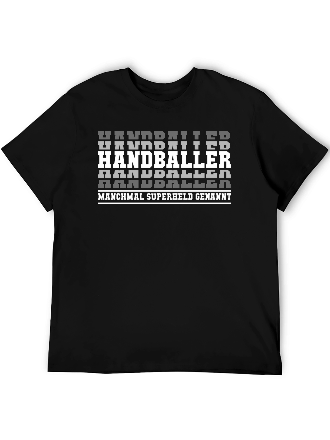 Handballer Superhero T-Shirt - Black Graphic Tee