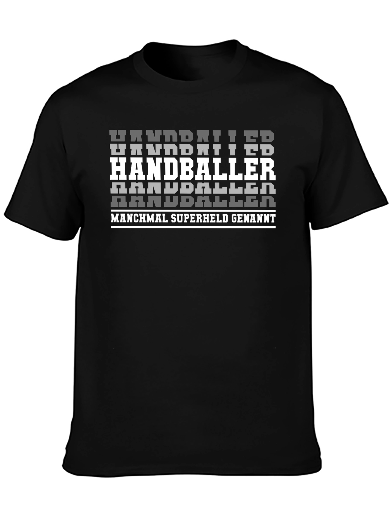 Handballer Superhero T-Shirt - Black Graphic Tee