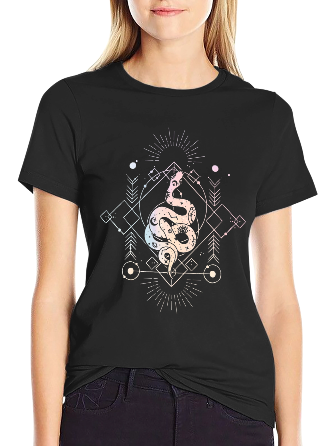 Mystic Snake Graphic T-Shirt - Black