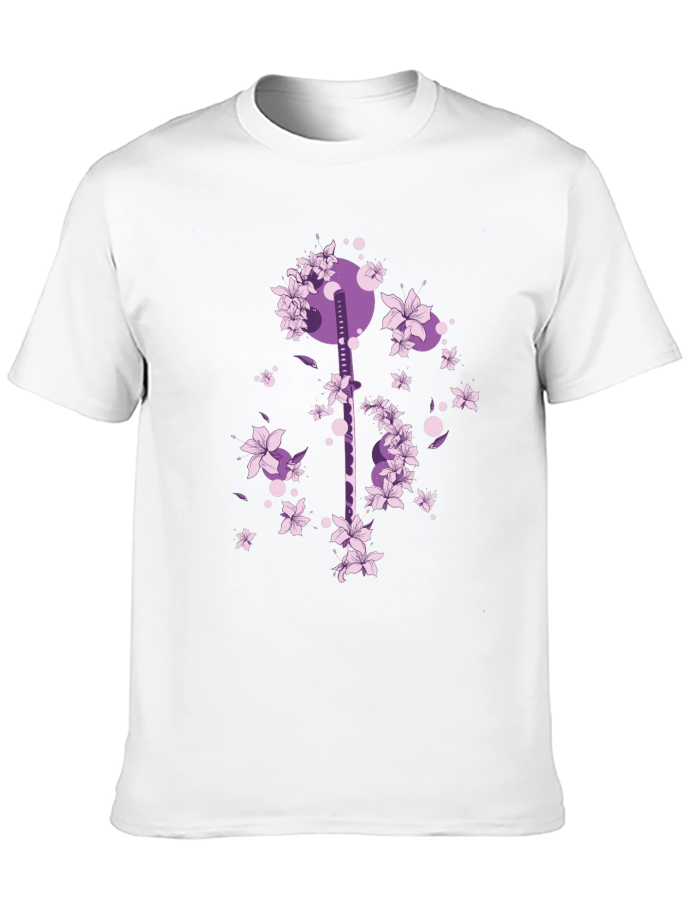 Katana & Cherry Blossom Graphic Tee