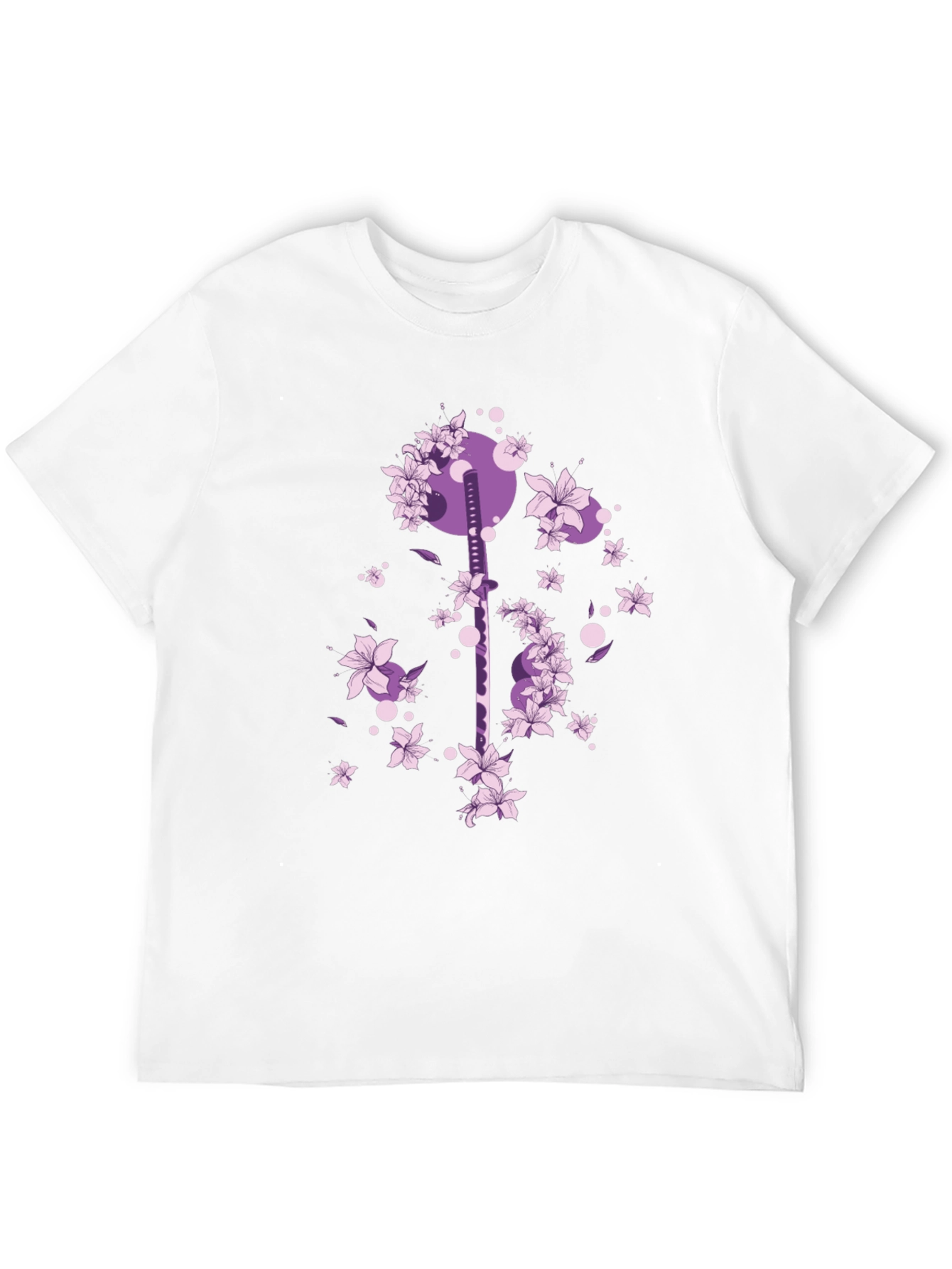 Katana & Cherry Blossom Graphic Tee