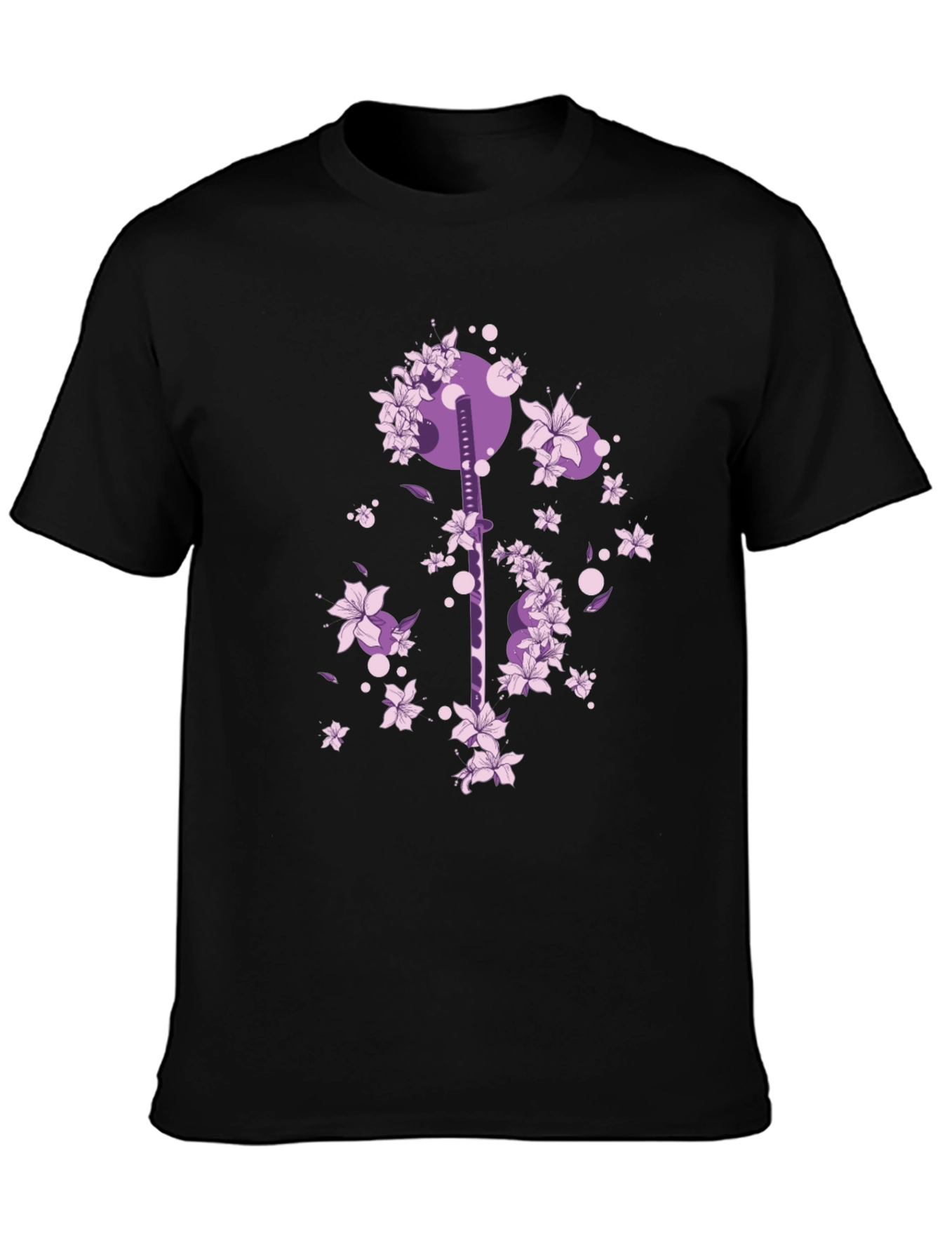 Katana & Cherry Blossom Graphic Tee