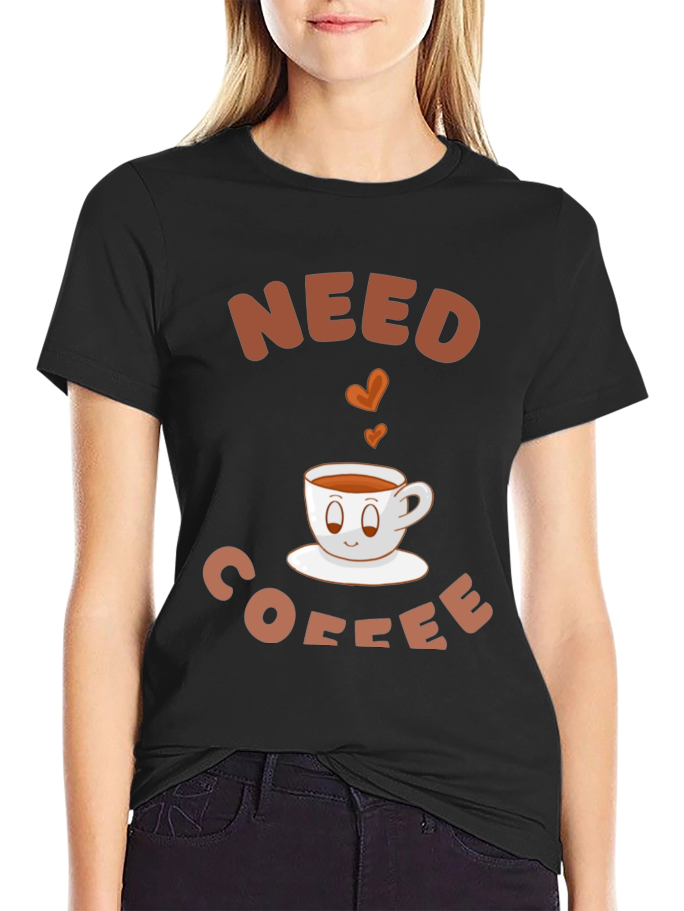 Need Coffee T-Shirt - Cute Coffee Cup Graphic Tee