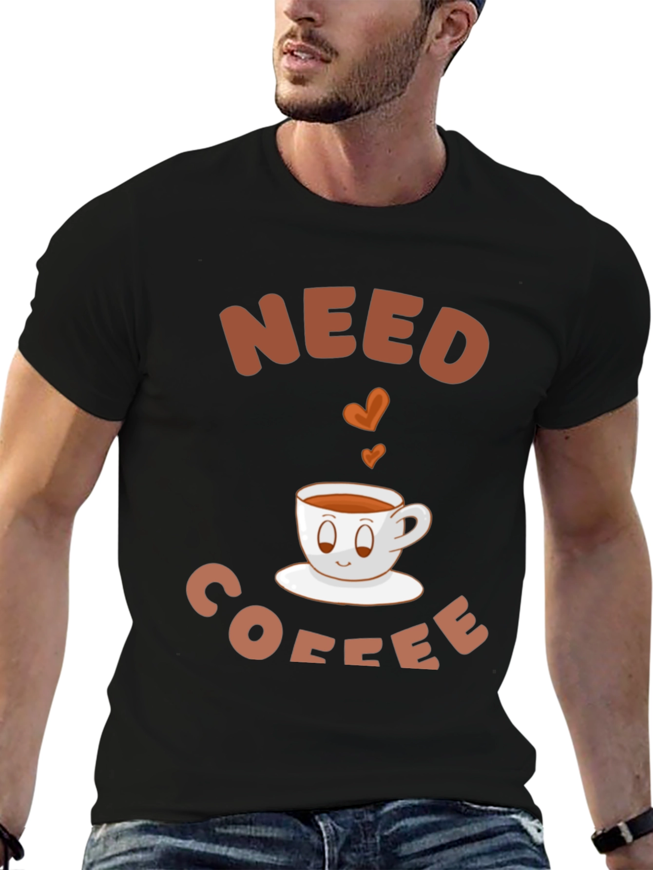 Need Coffee T-Shirt - Cute Coffee Cup Graphic Tee