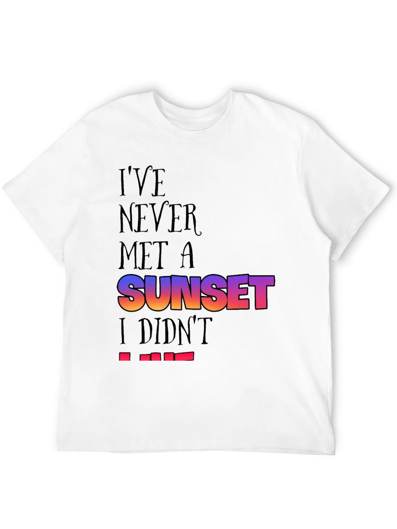 Sunset Lover Black T-Shirt