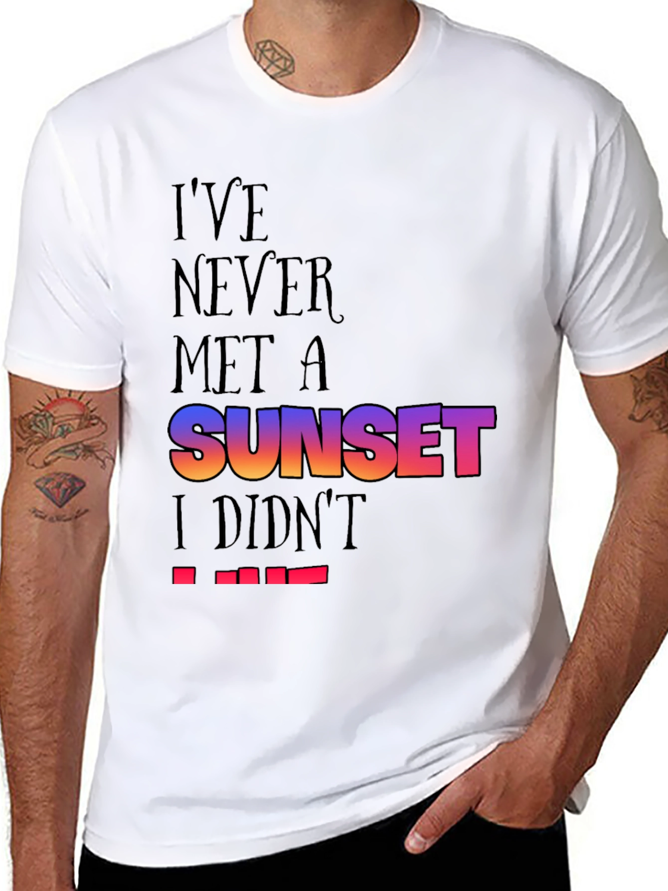Sunset Lover Black T-Shirt