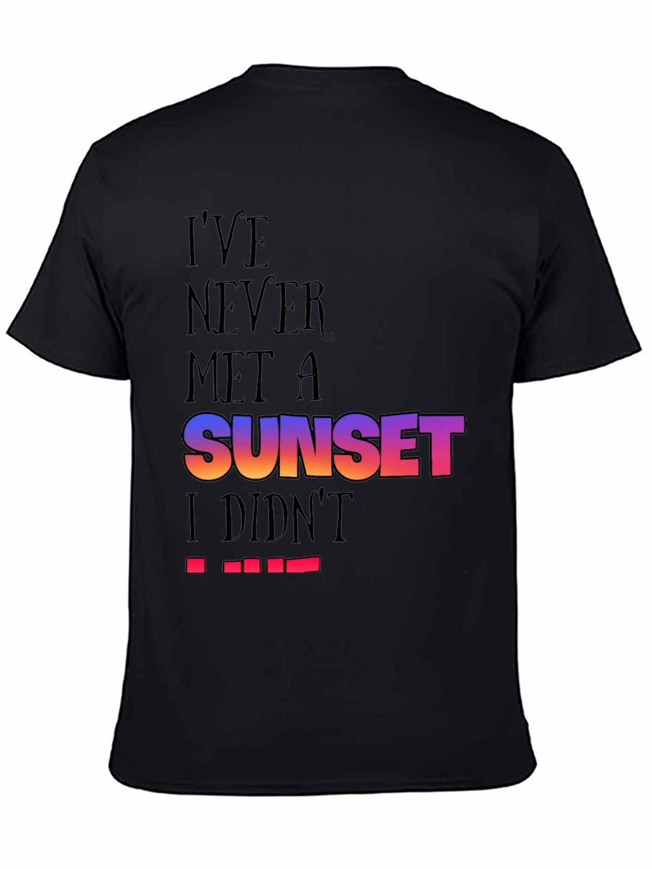 Sunset Lover Black T-Shirt