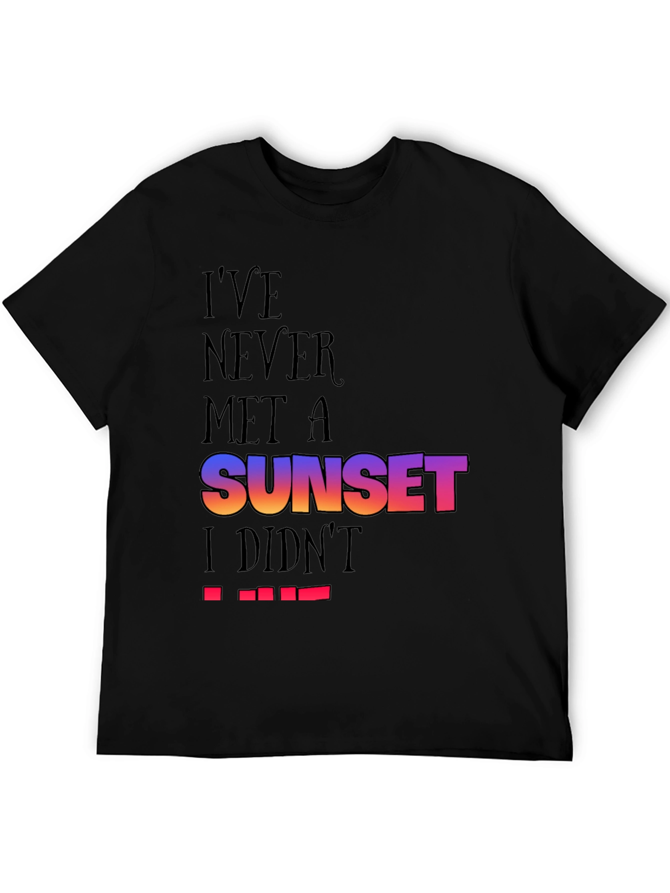Sunset Lover Black T-Shirt