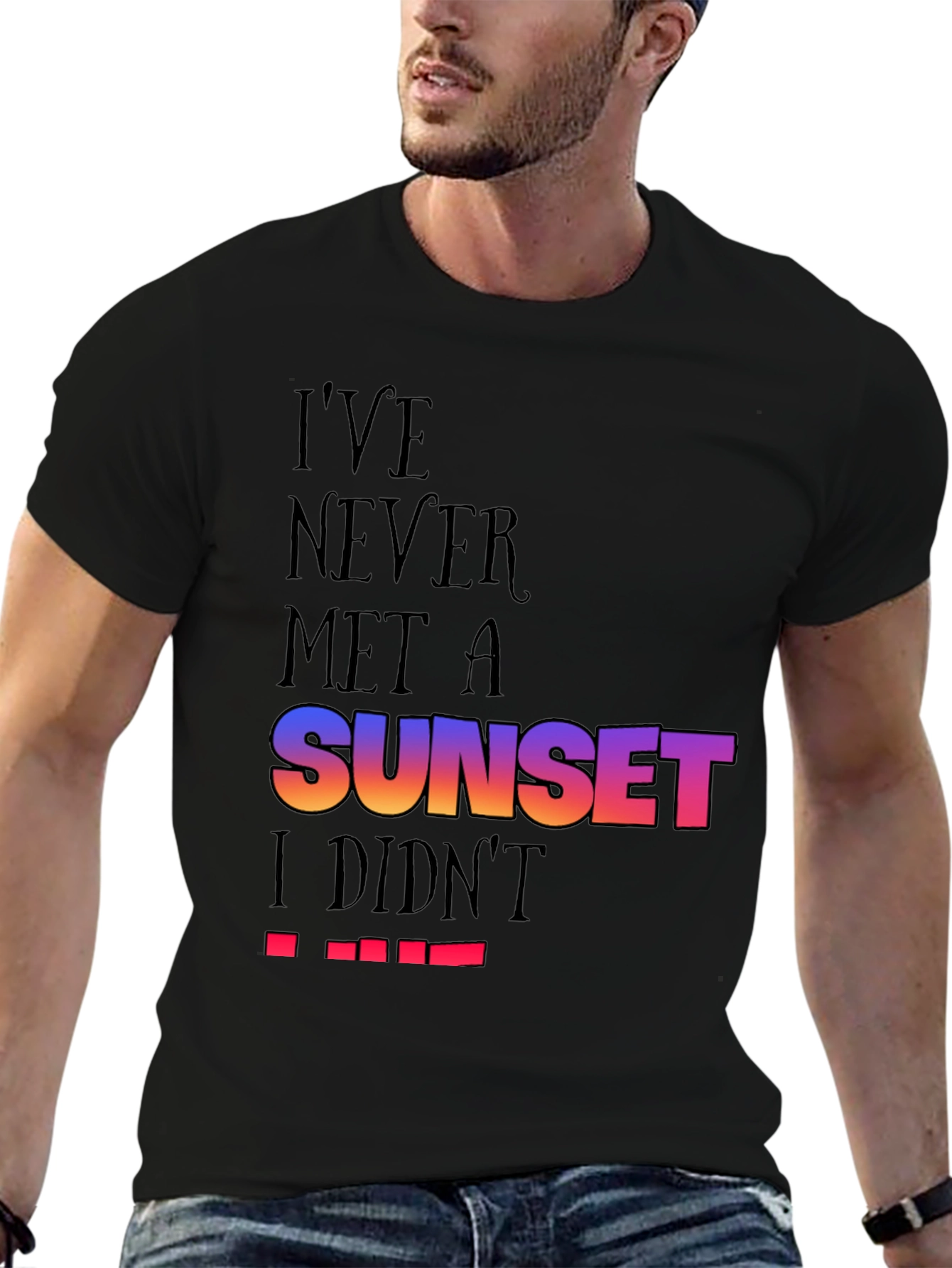 Sunset Lover Black T-Shirt