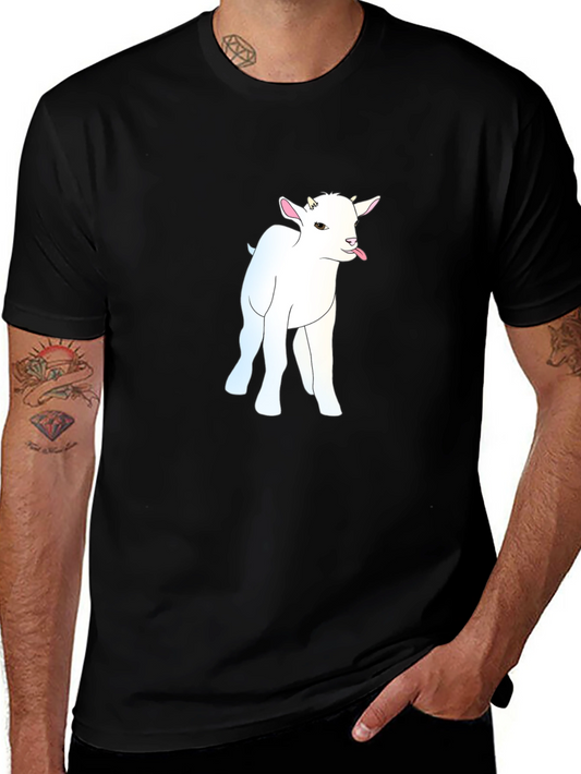 Goat Graphic Tee - Black Cotton Blend
