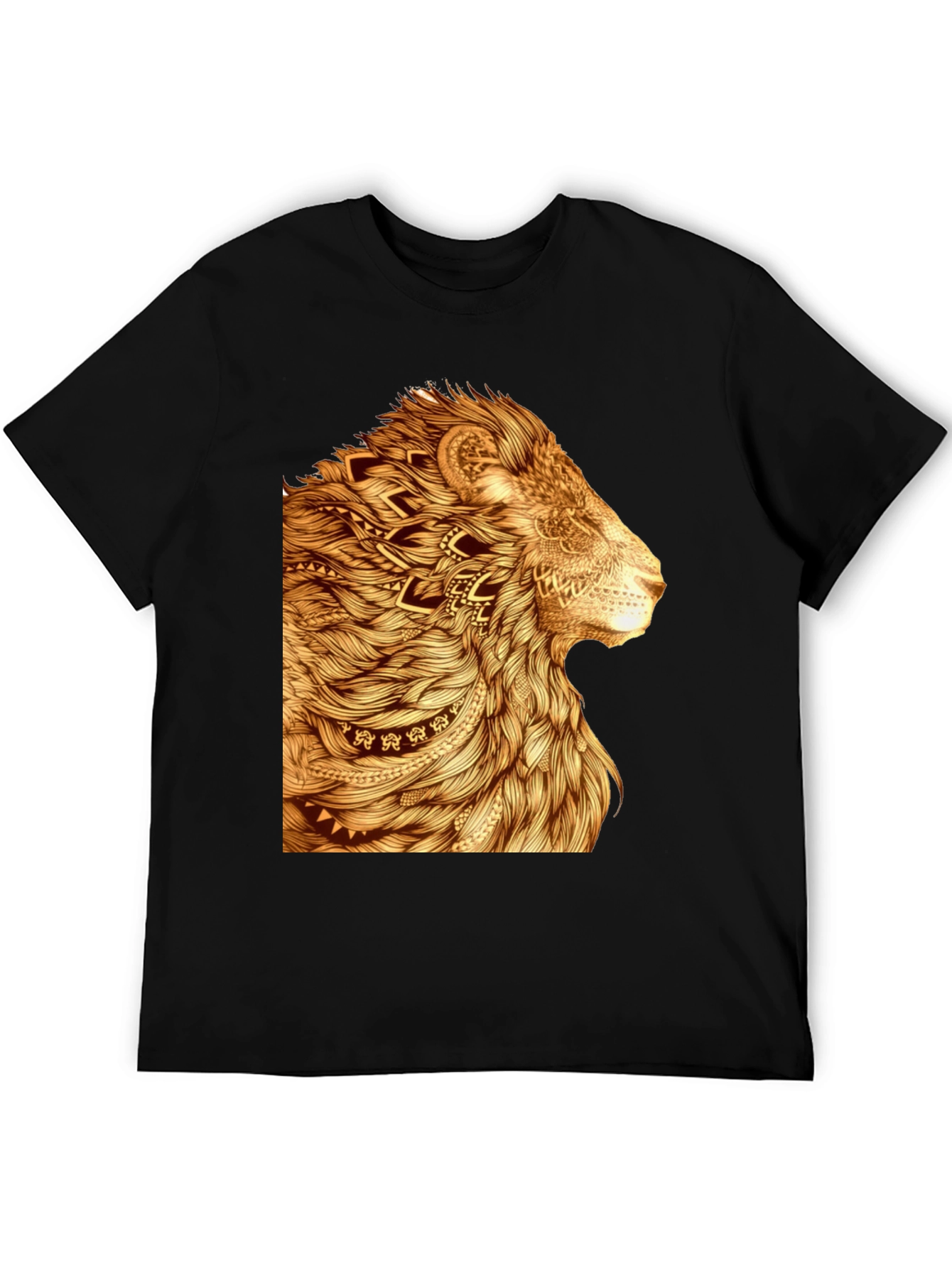 Lion Art Graphic T-Shirt - Stylish Animal Print Tee