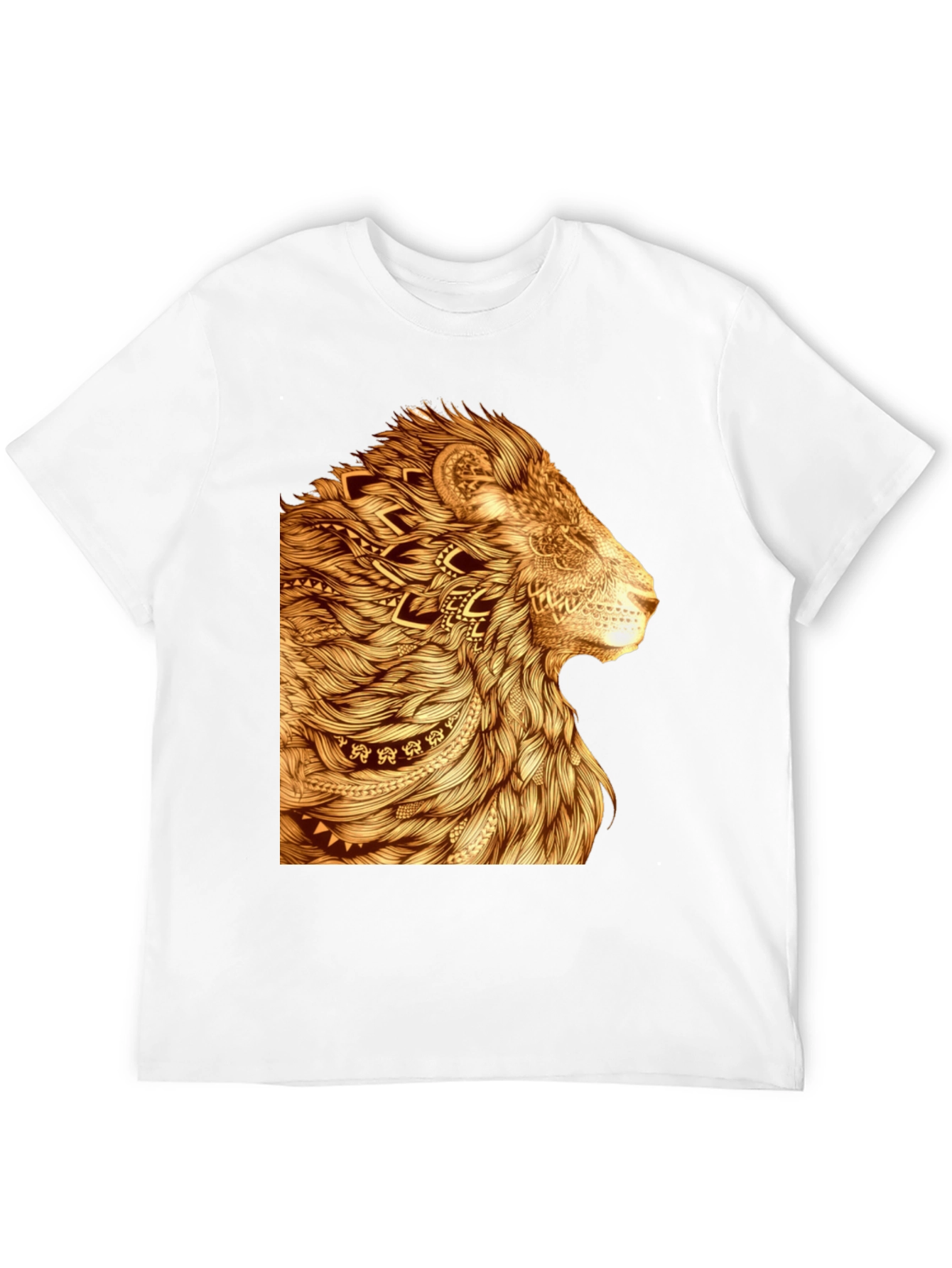 Lion Art Graphic T-Shirt - Stylish Animal Print Tee