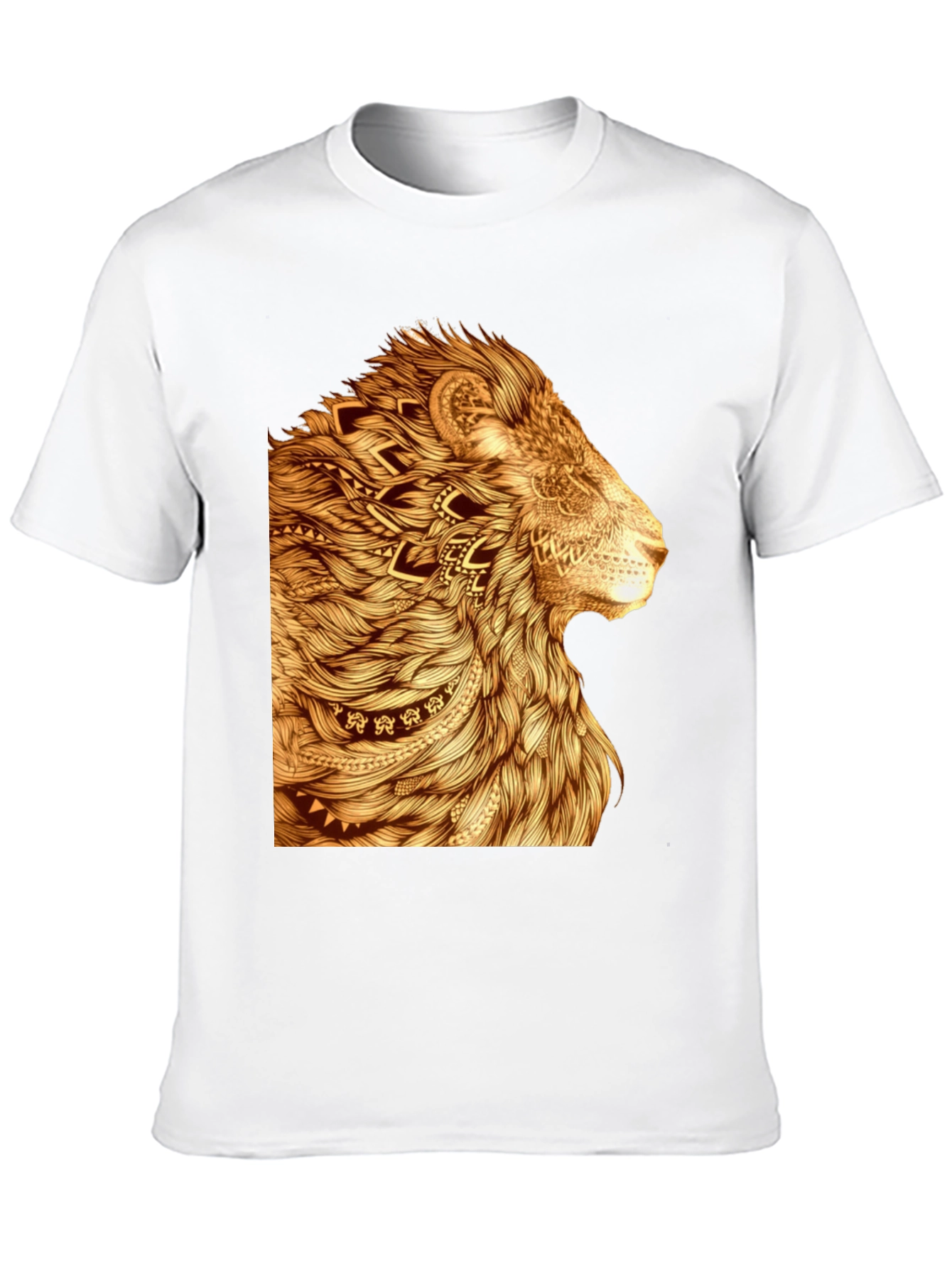 Lion Art Graphic T-Shirt - Stylish Animal Print Tee