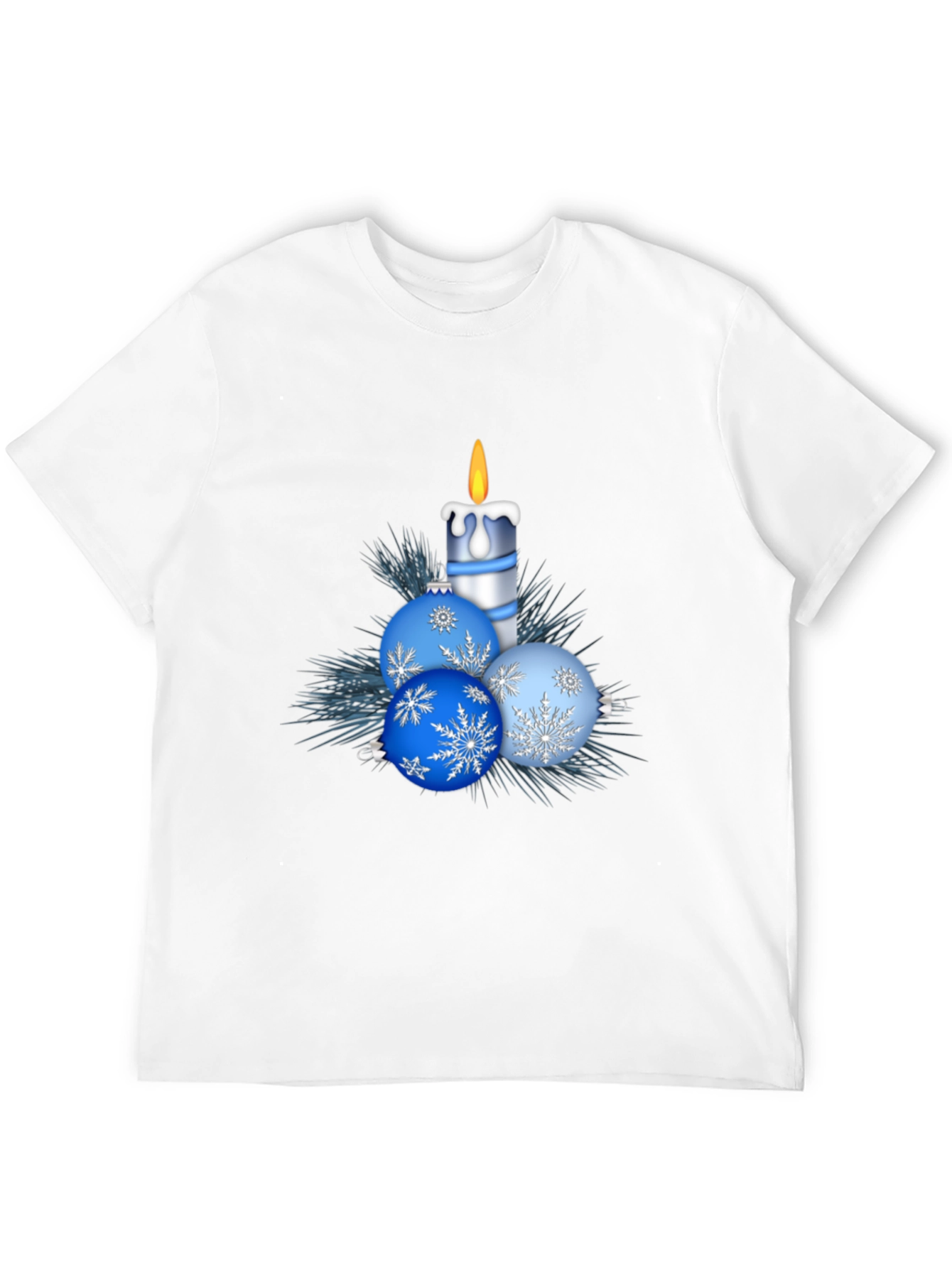 Festive Holiday Candle & Ornament T-Shirt