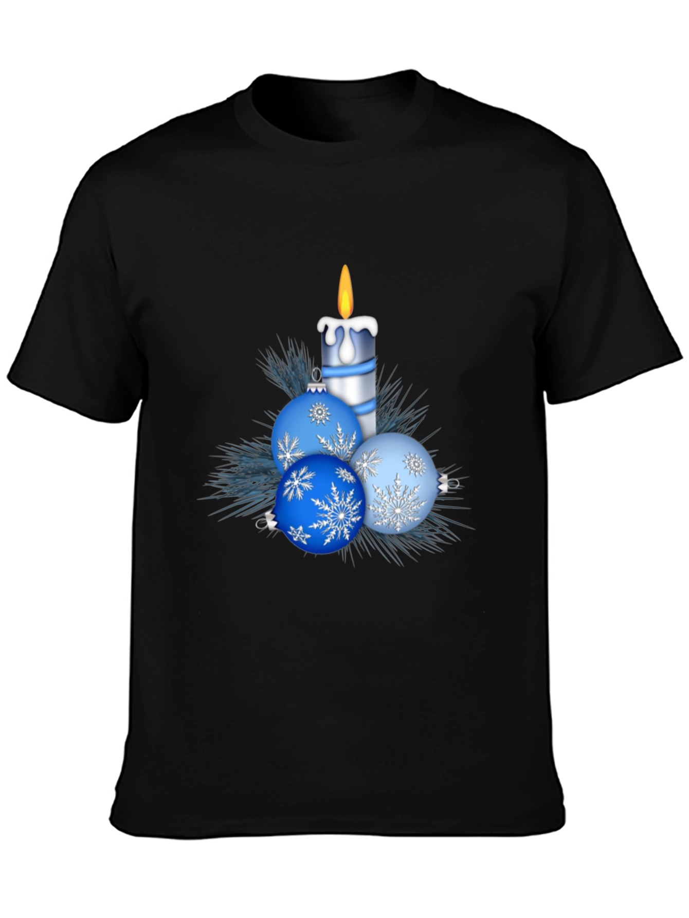Festive Holiday Candle & Ornament T-Shirt