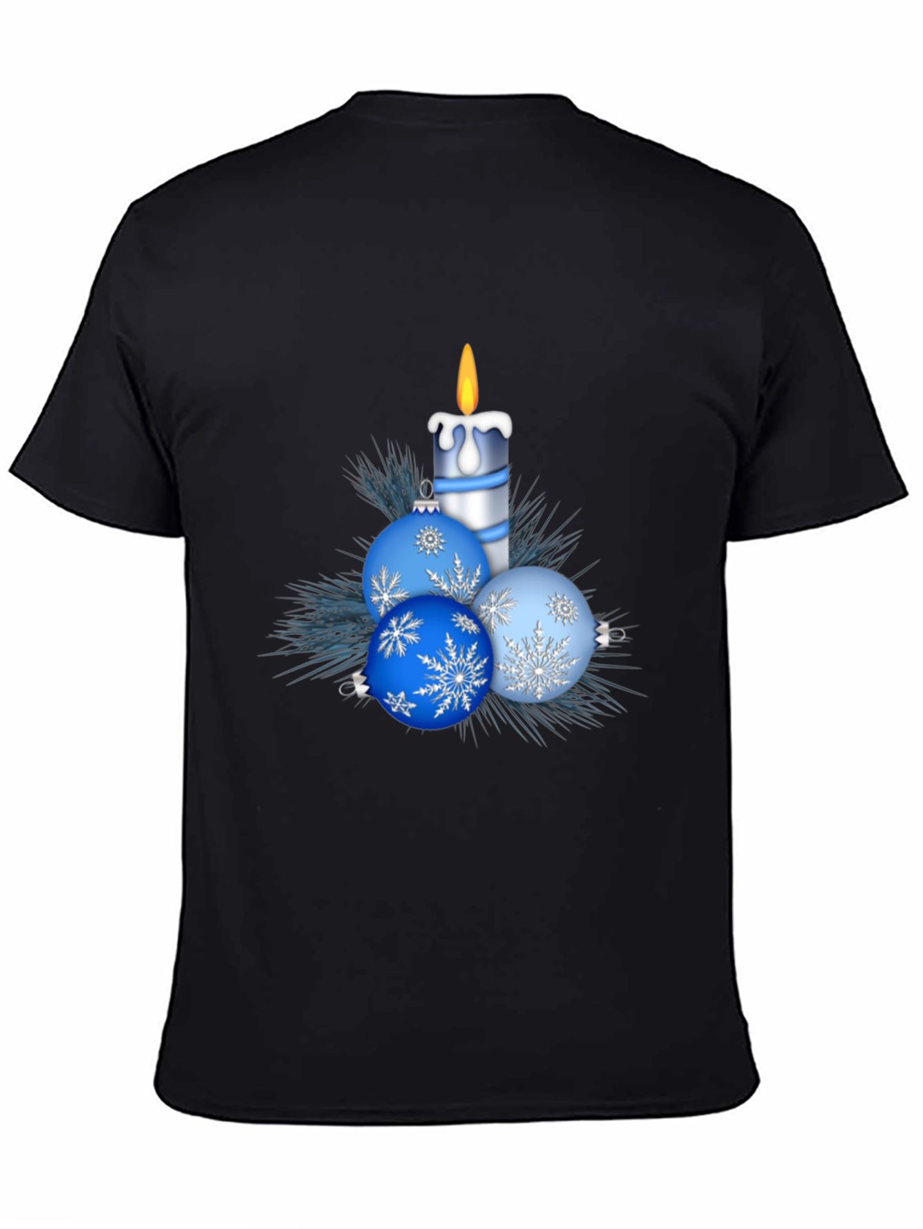 Festive Holiday Candle & Ornament T-Shirt