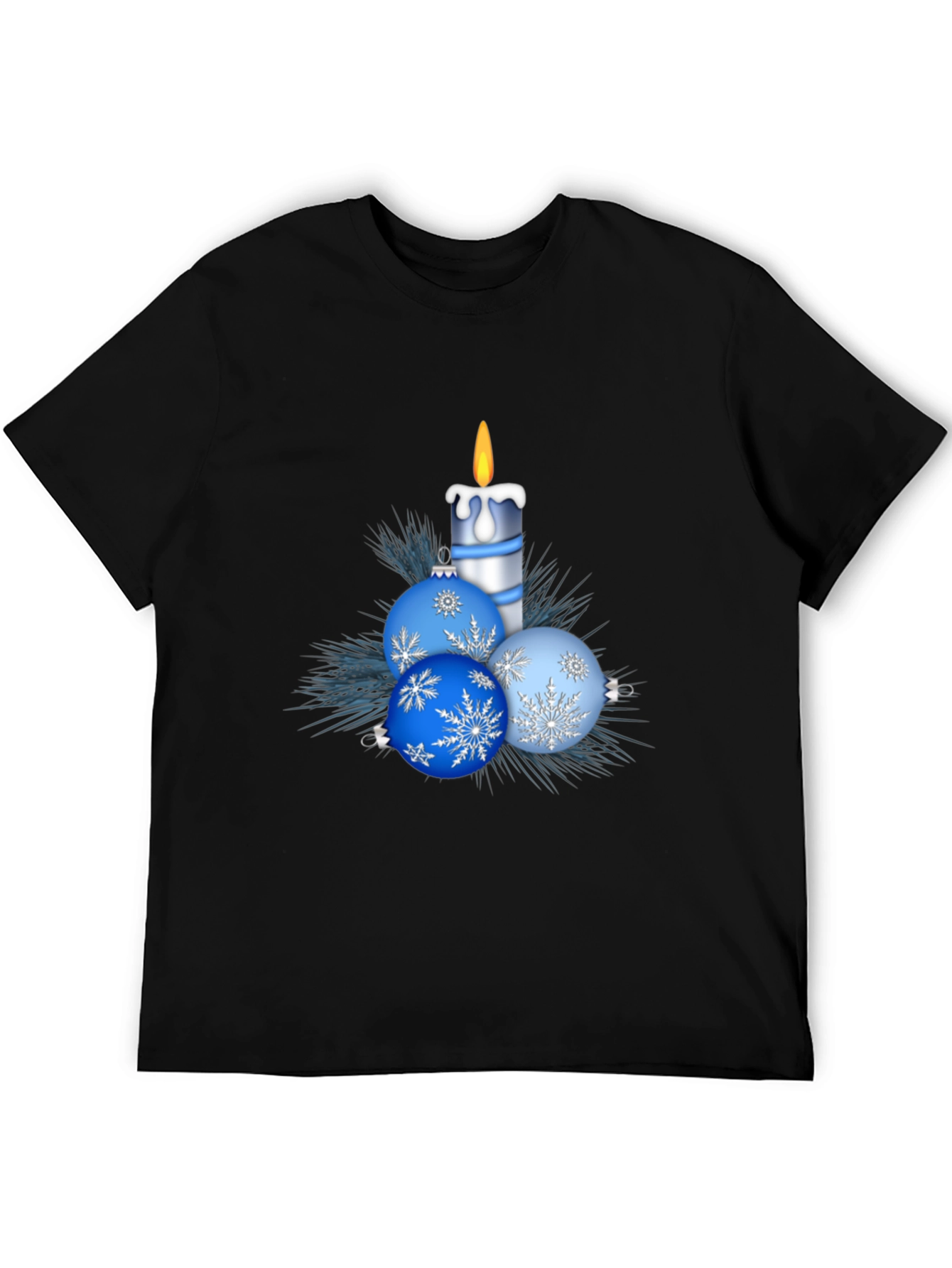 Festive Holiday Candle & Ornament T-Shirt