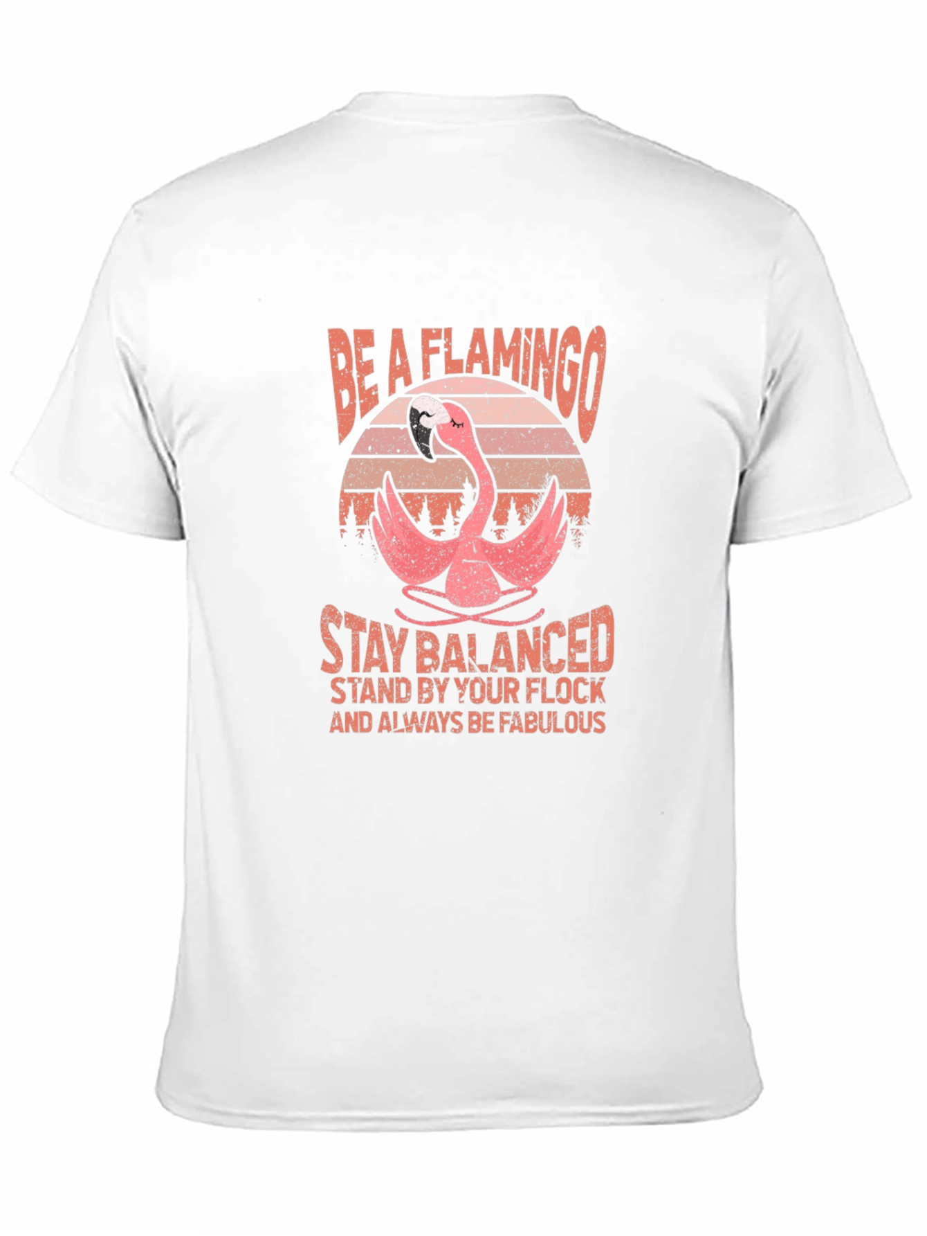 Be a Flamingo Black Graphic Tee