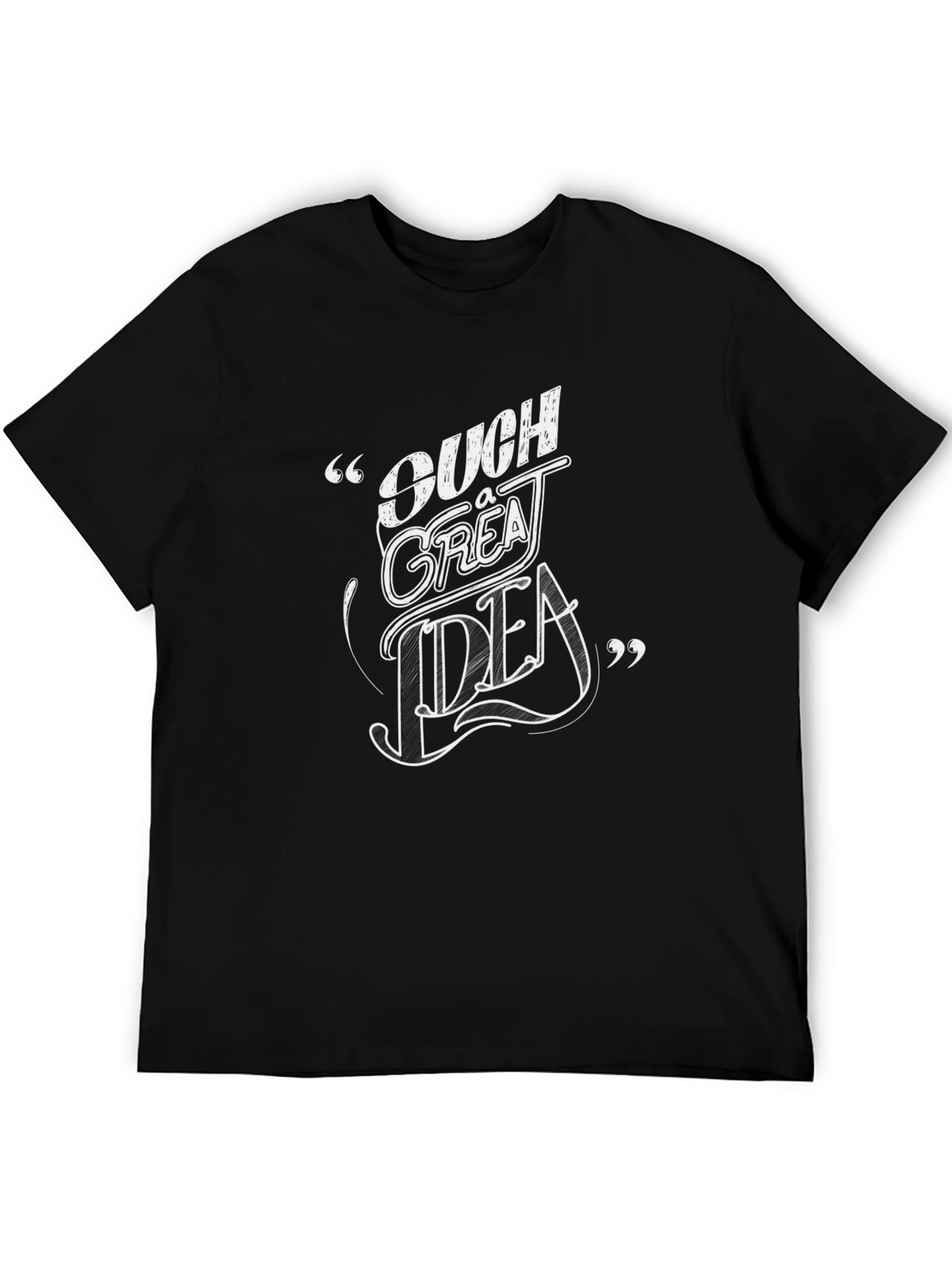 Ouch Great Idea Graphic T-Shirt - Unisex Black Tee