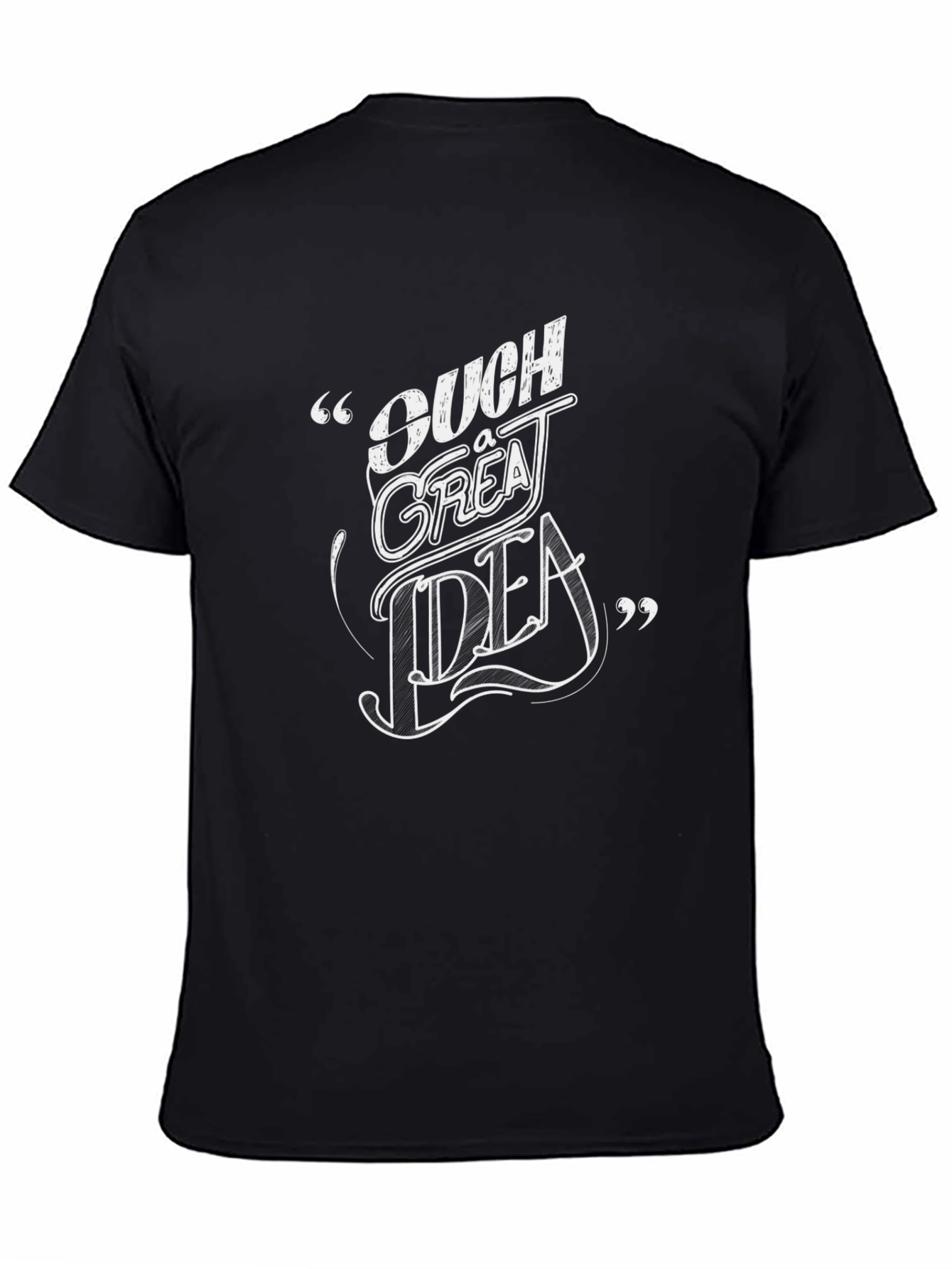 Ouch Great Idea Graphic T-Shirt - Unisex Black Tee