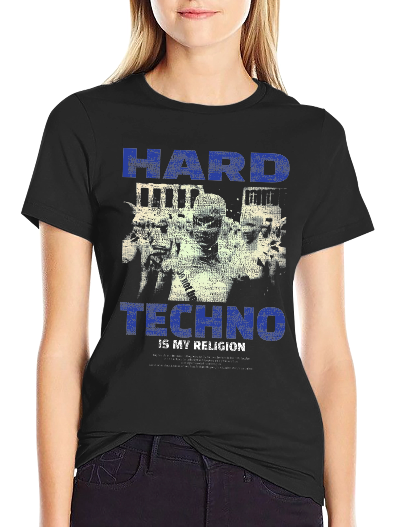 Hard Techno is My Religion Black Graphic T-Shirt