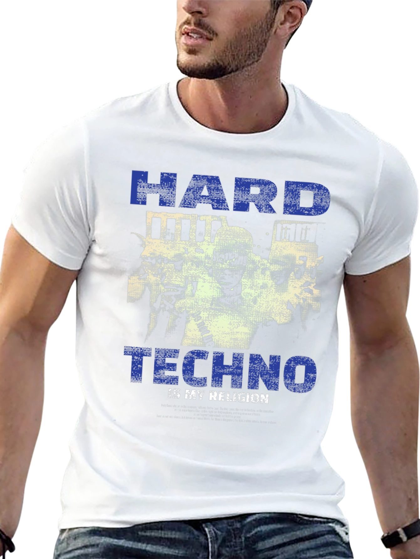 Hard Techno is My Religion Black Graphic T-Shirt