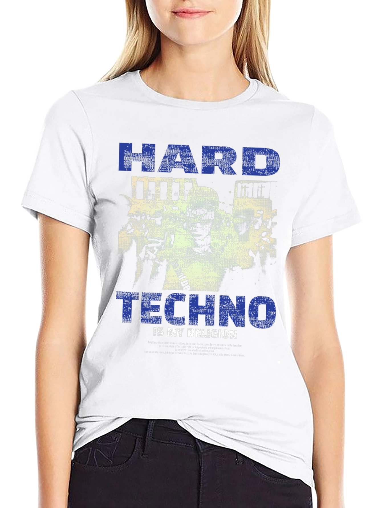 Hard Techno is My Religion Black Graphic T-Shirt