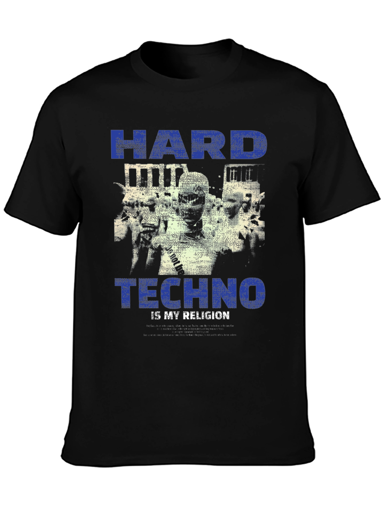 Hard Techno is My Religion Black Graphic T-Shirt