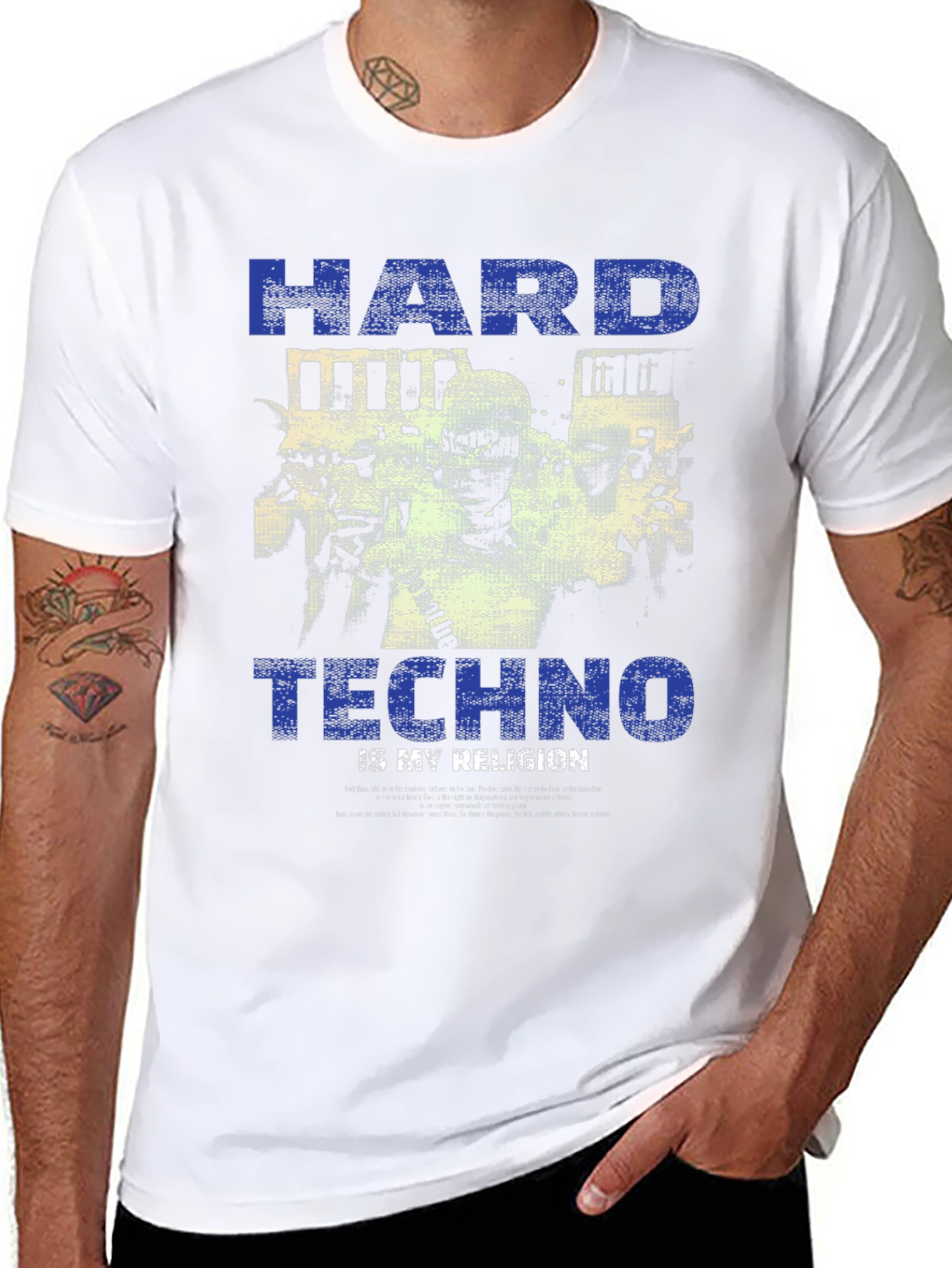 Hard Techno is My Religion Black Graphic T-Shirt