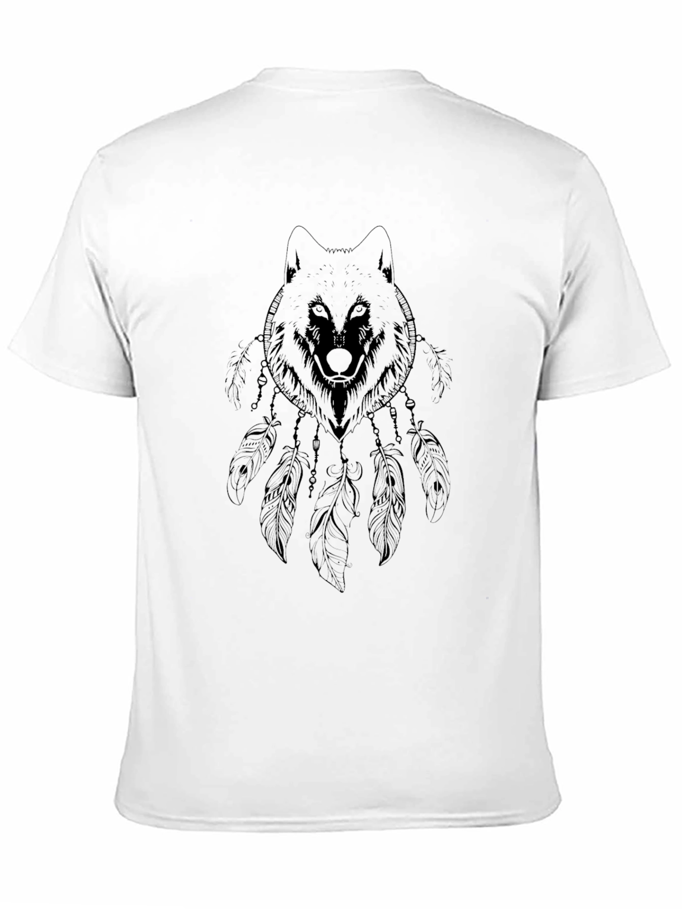 Black Wolf Dreamcatcher Graphic Tee