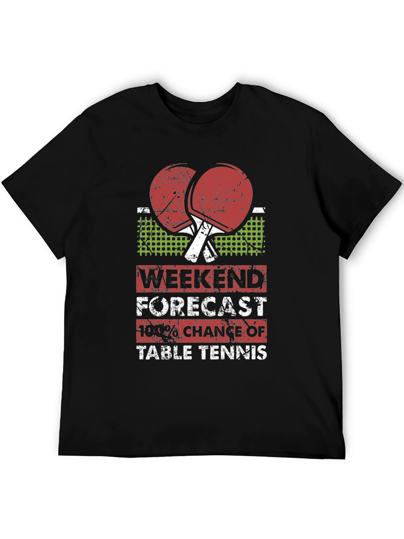 Weekend Table Tennis Forecast Graphic Tee
