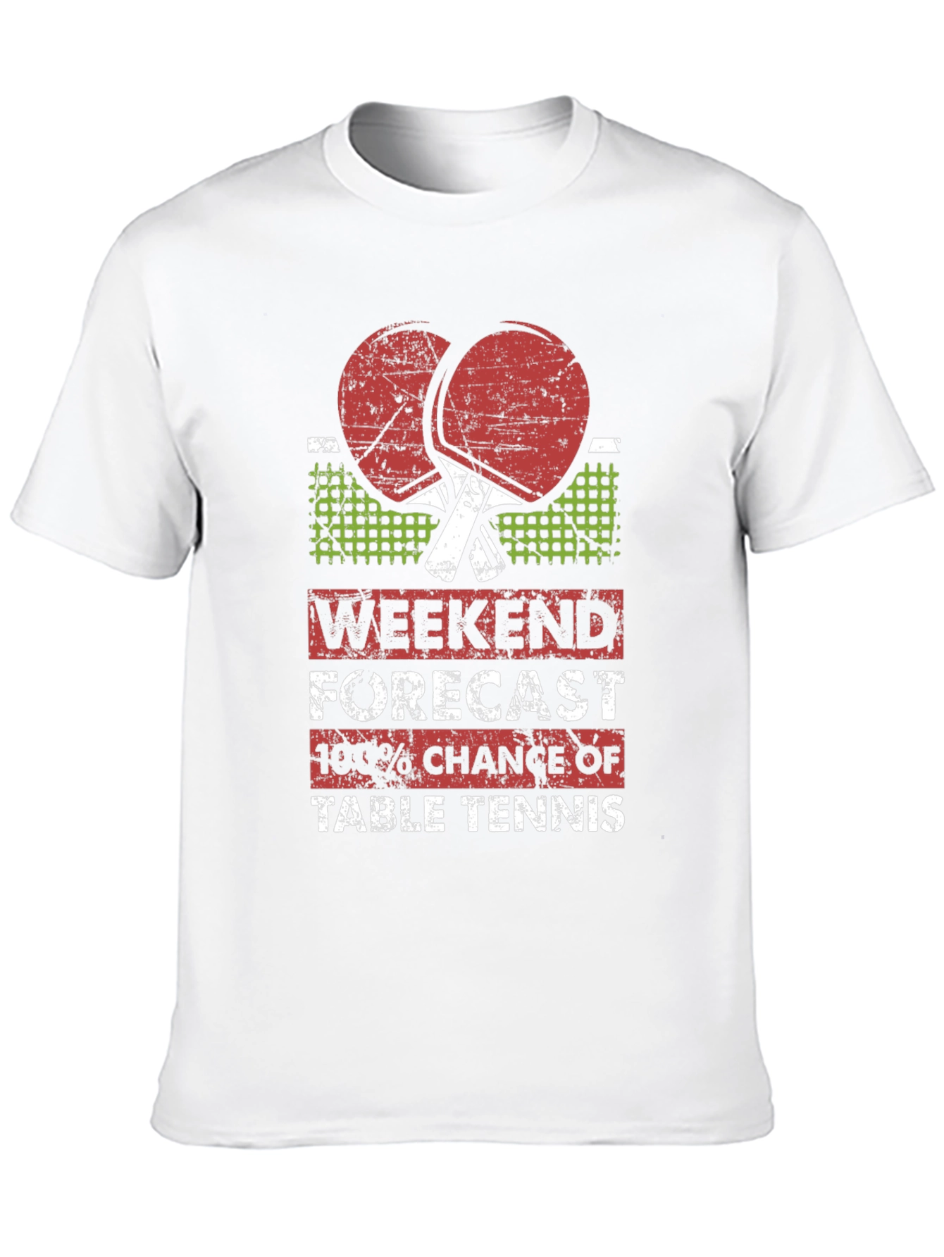 Weekend Table Tennis Forecast Graphic Tee