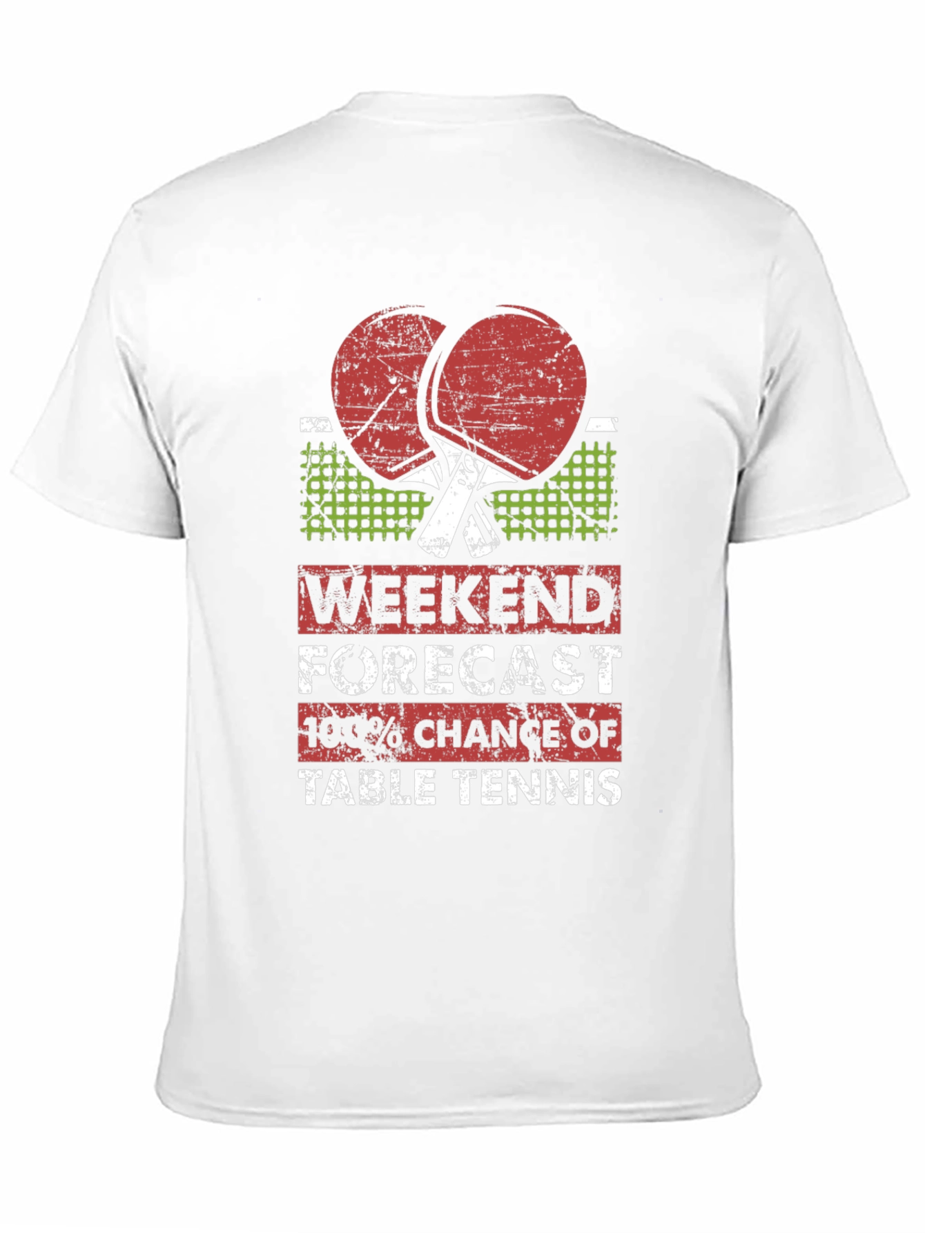 Weekend Table Tennis Forecast Graphic Tee