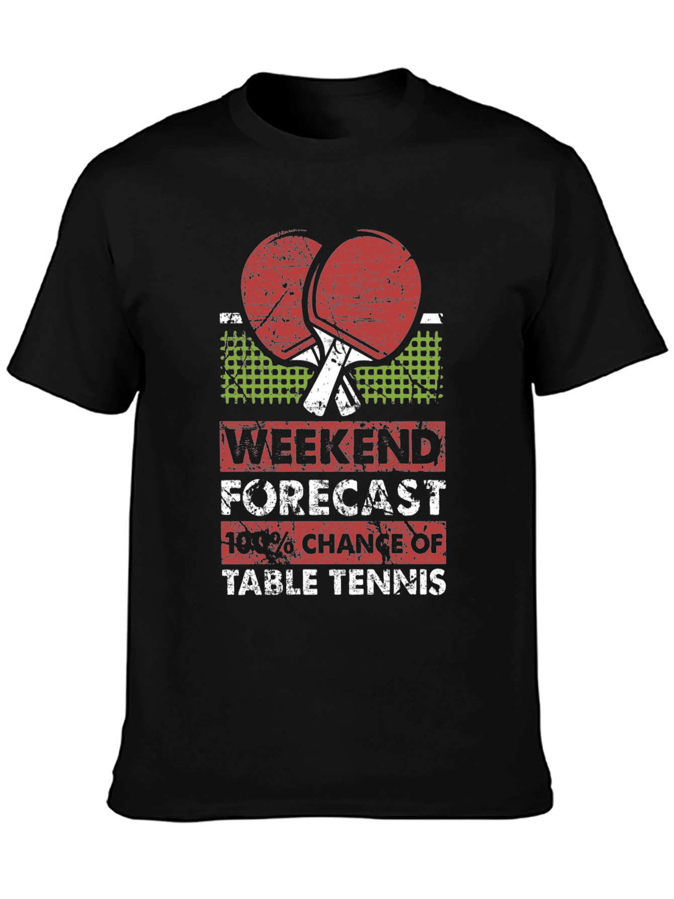 Weekend Table Tennis Forecast Graphic Tee