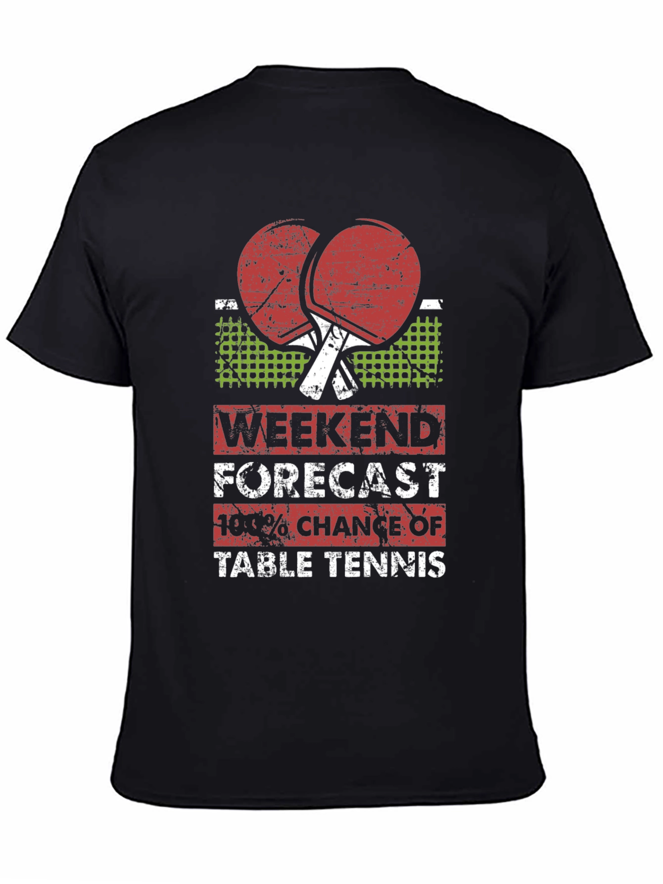 Weekend Table Tennis Forecast Graphic Tee