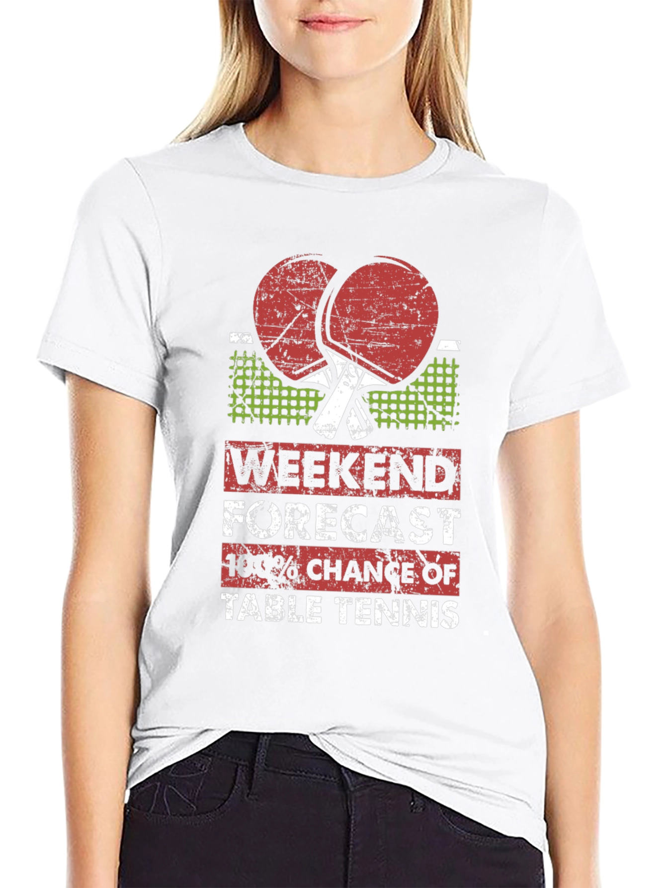 Weekend Table Tennis Forecast Graphic Tee