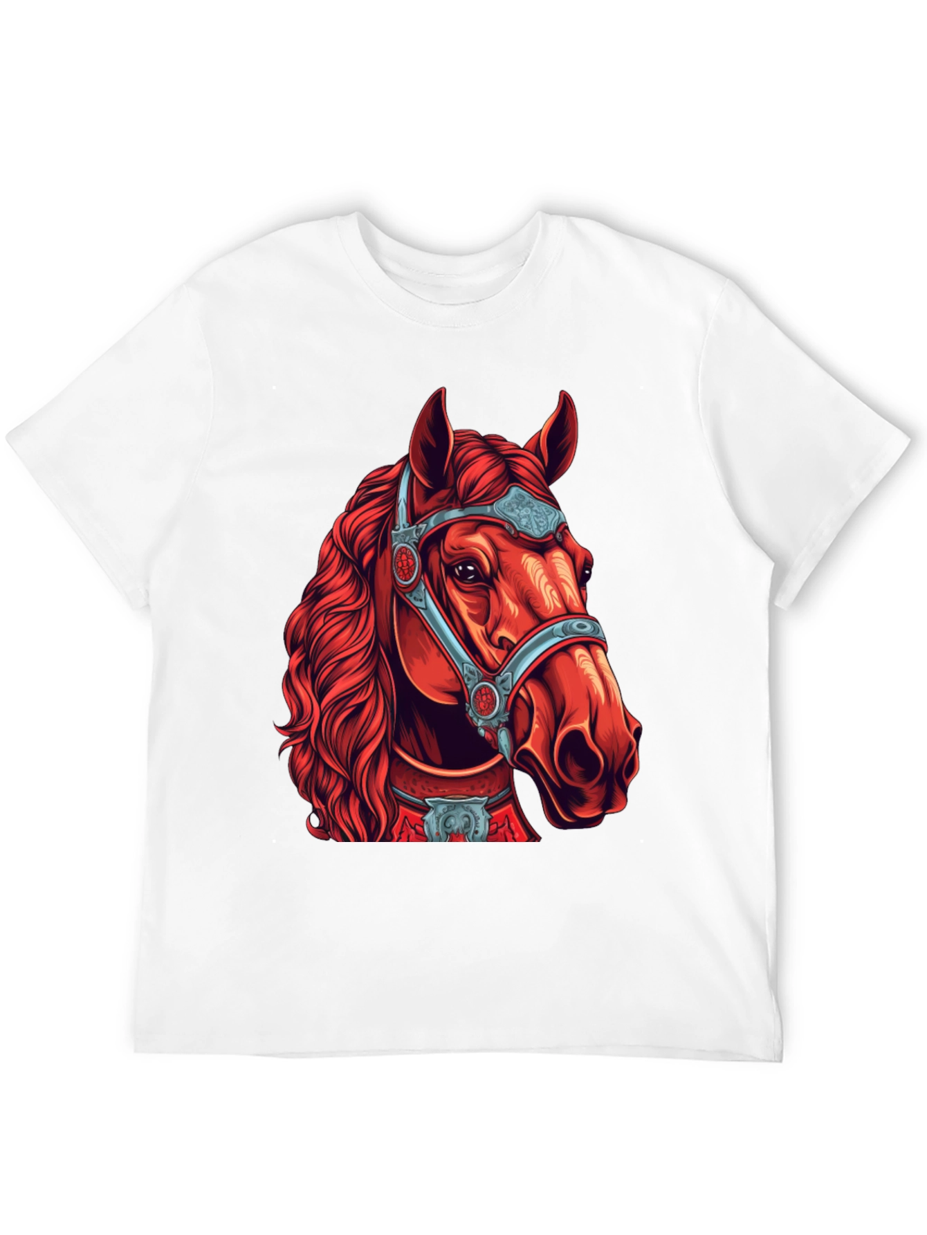 Red Horse Graphic Tee - Equestrian Style